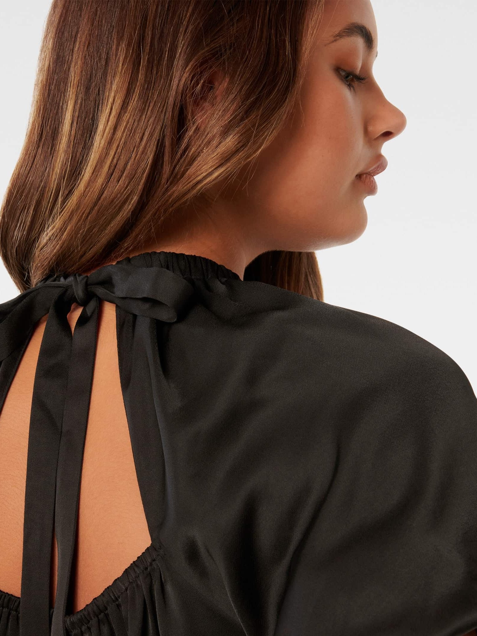  Blake Bubble Sleeve Satin Tee