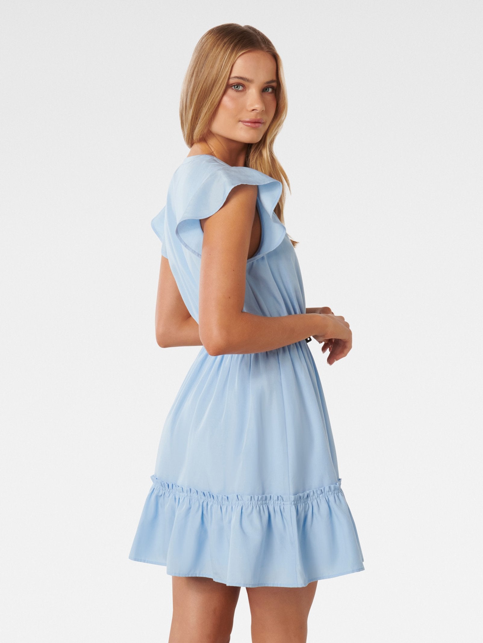  Rahnee Frill Hem Mini Dress