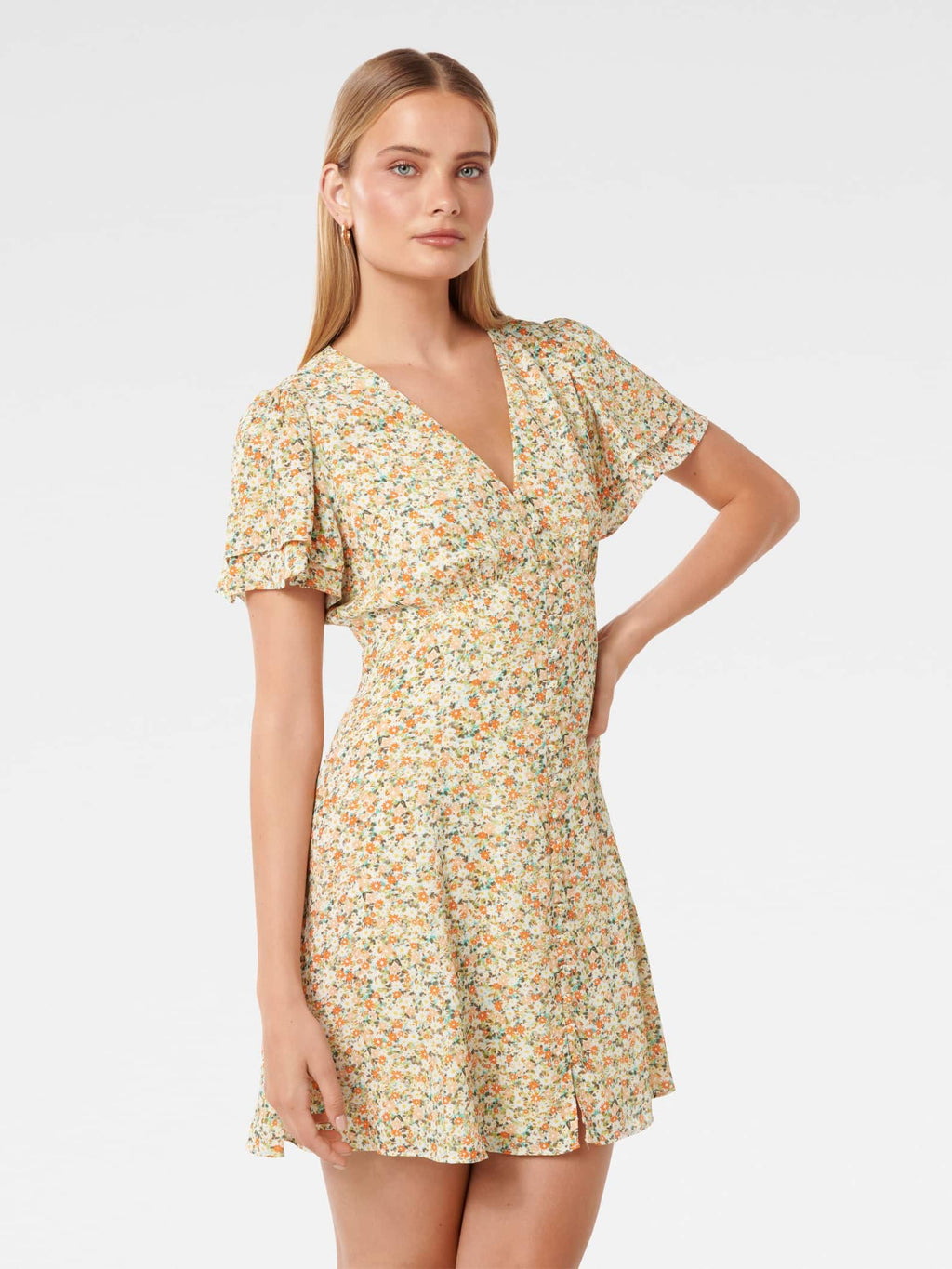 Pria Button Through Mini Dress