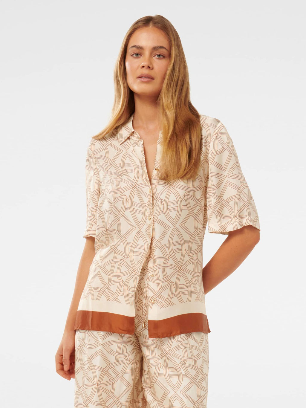 Becca Border Print Shirt