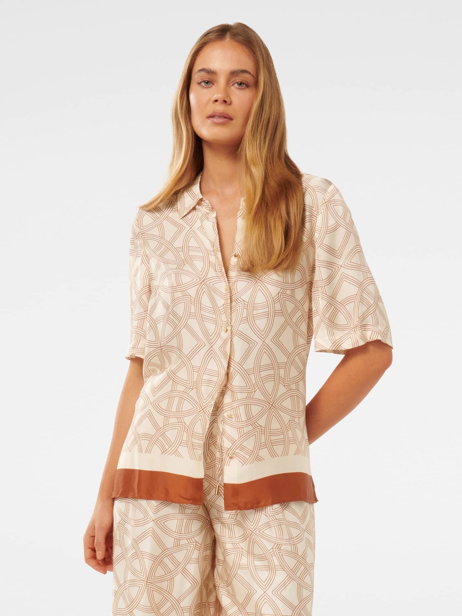 Becca Border Print Shirt