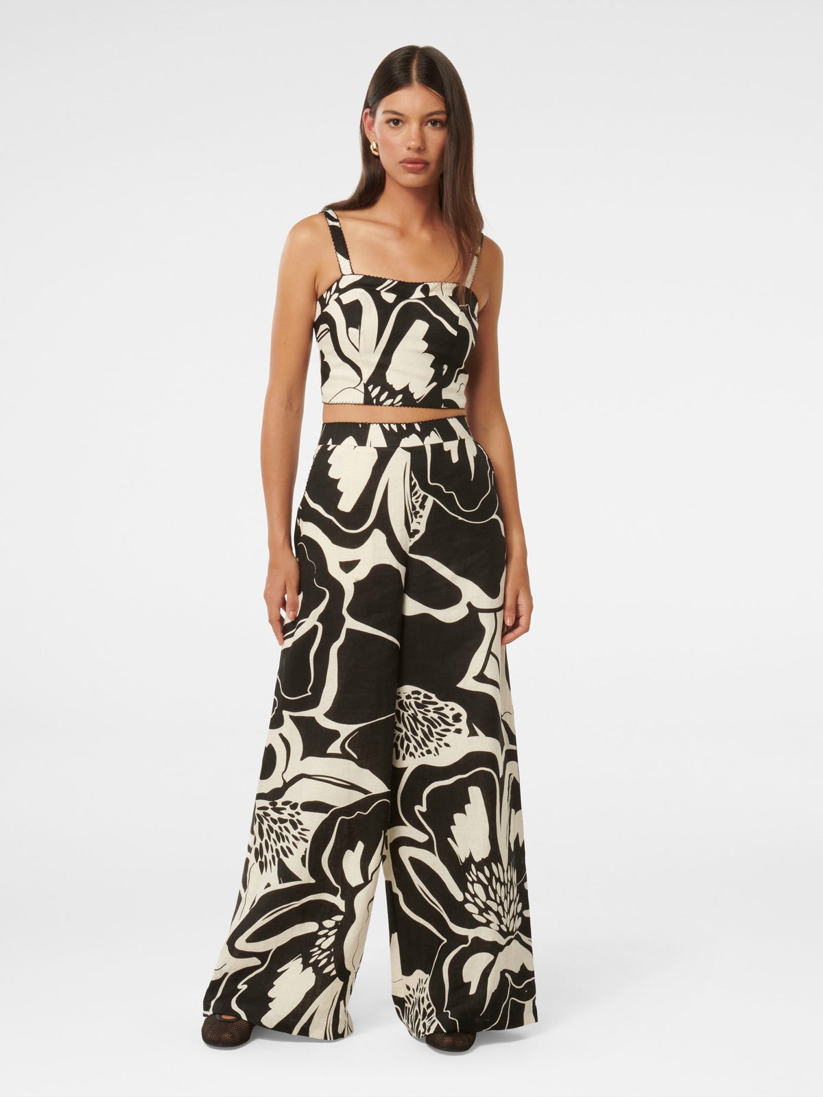 Ebony Wide Leg Linen Pant