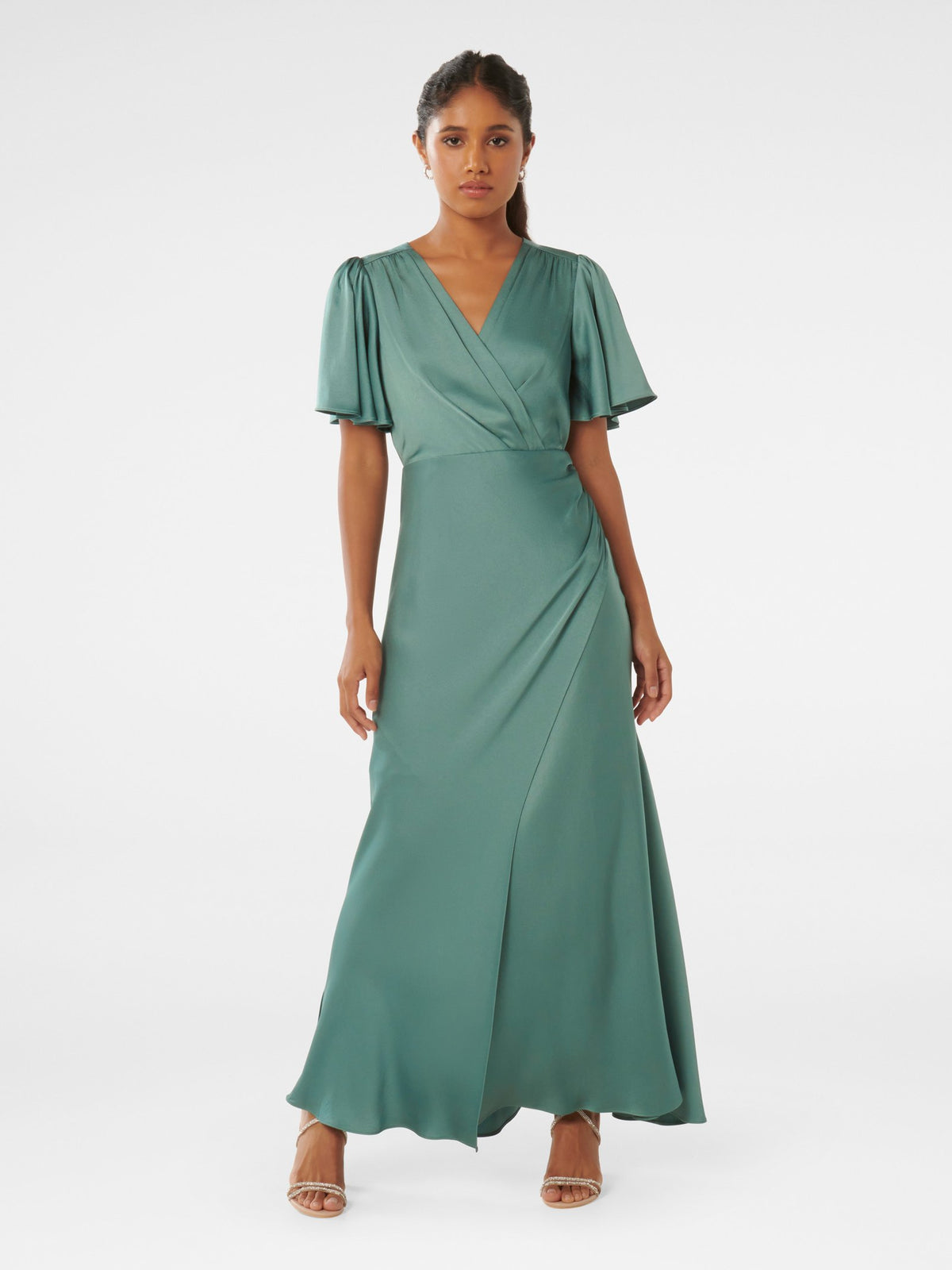 Chelsea Petite Flutter Sleeve Maxi Dress
