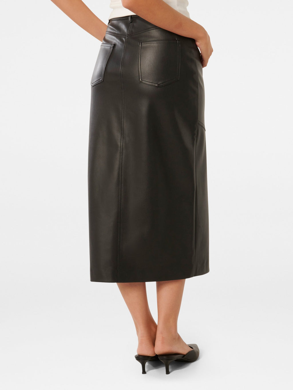  Elodie Vegan Leather Midaxi Skirt