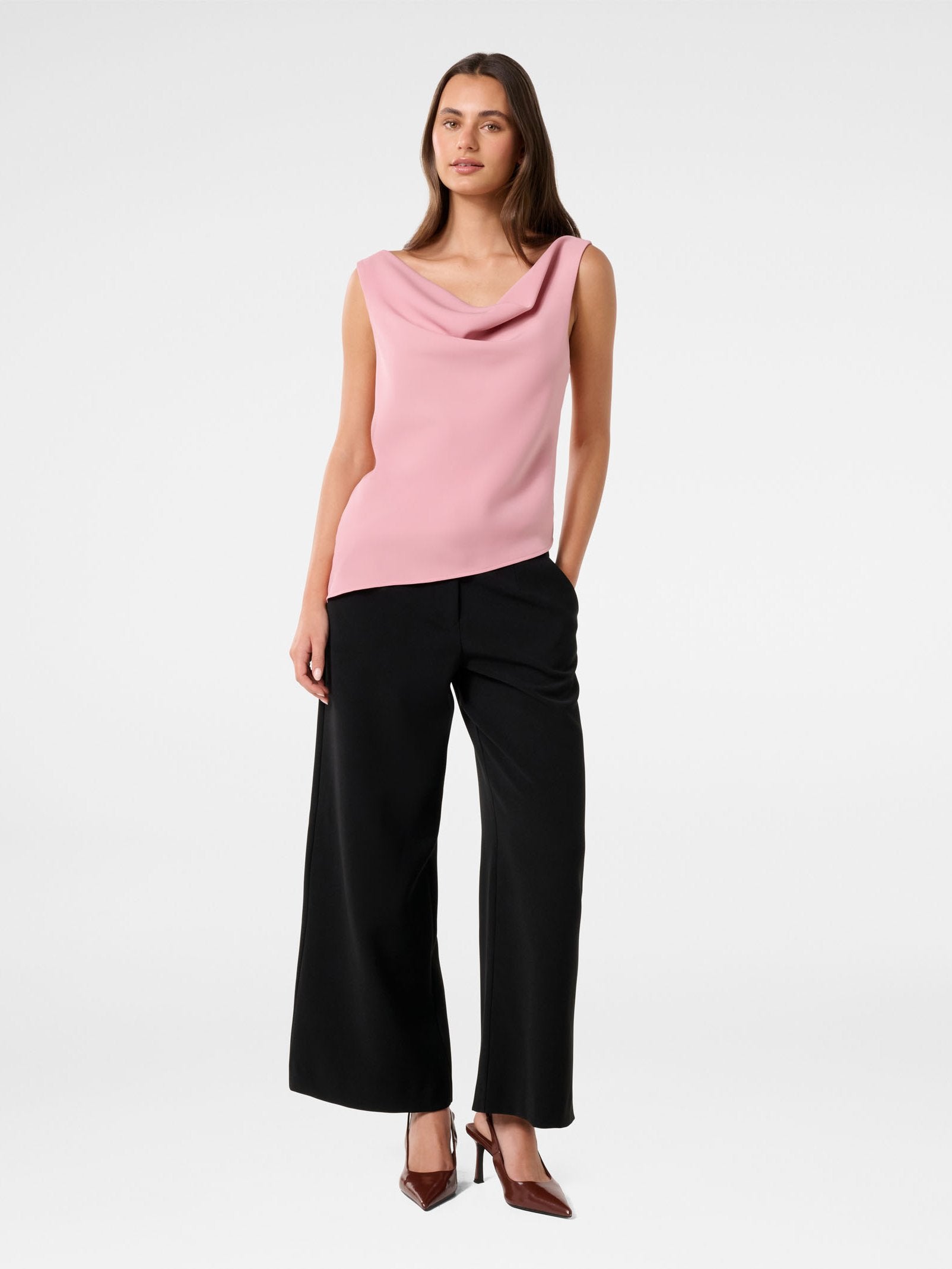  Kalinda Cowl Drape Tank