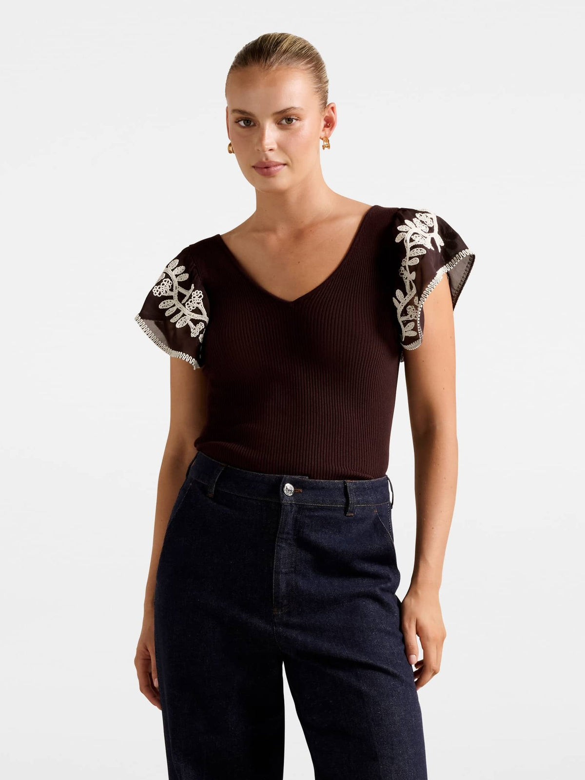Elodie Frill Sleeve Knit Tank