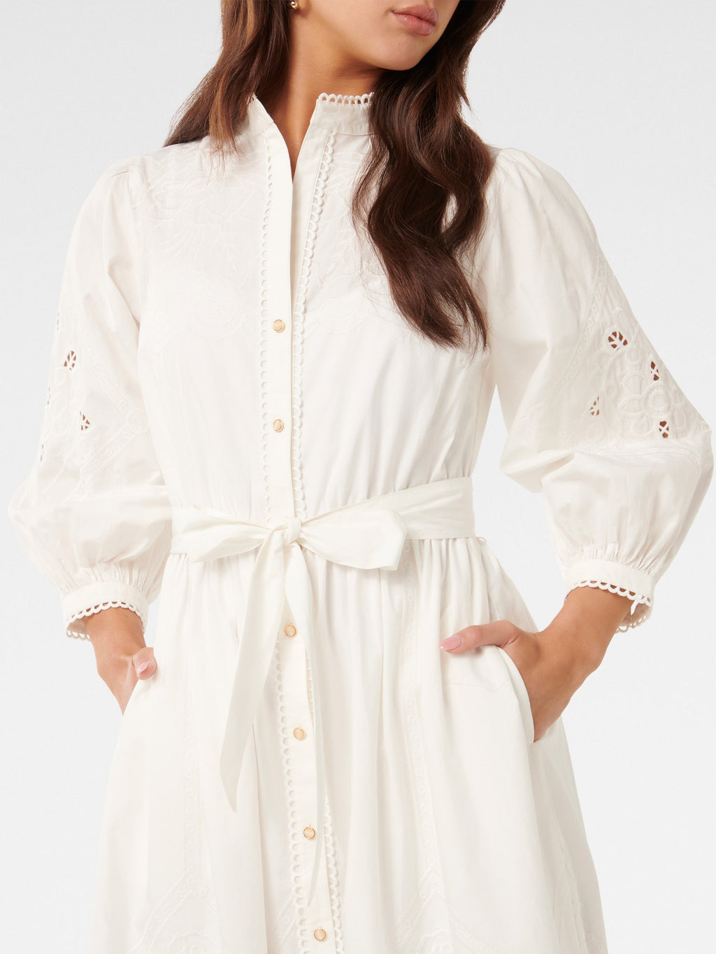  Aisha Broderie Midi Dress