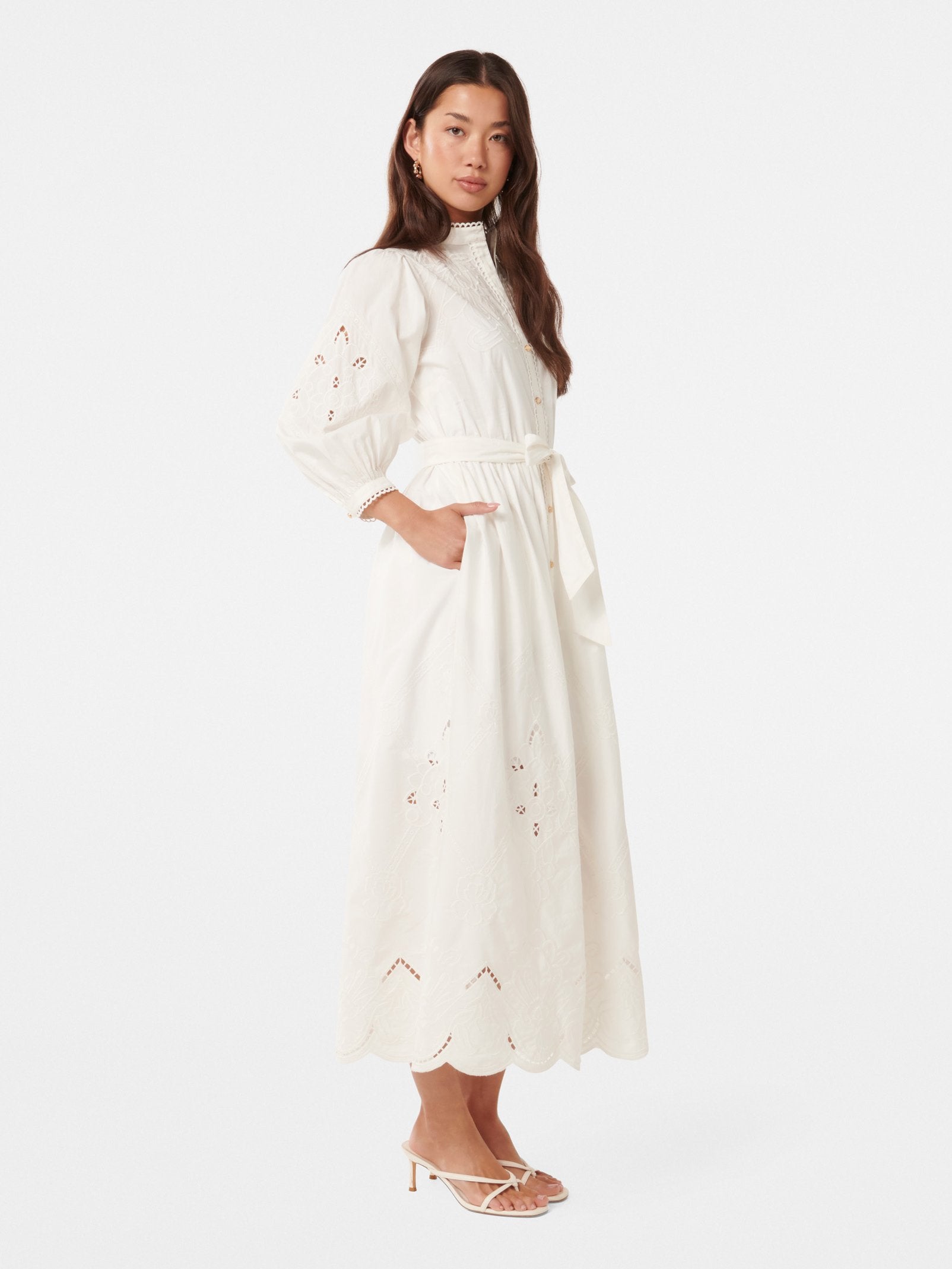  Aisha Broderie Midi Dress