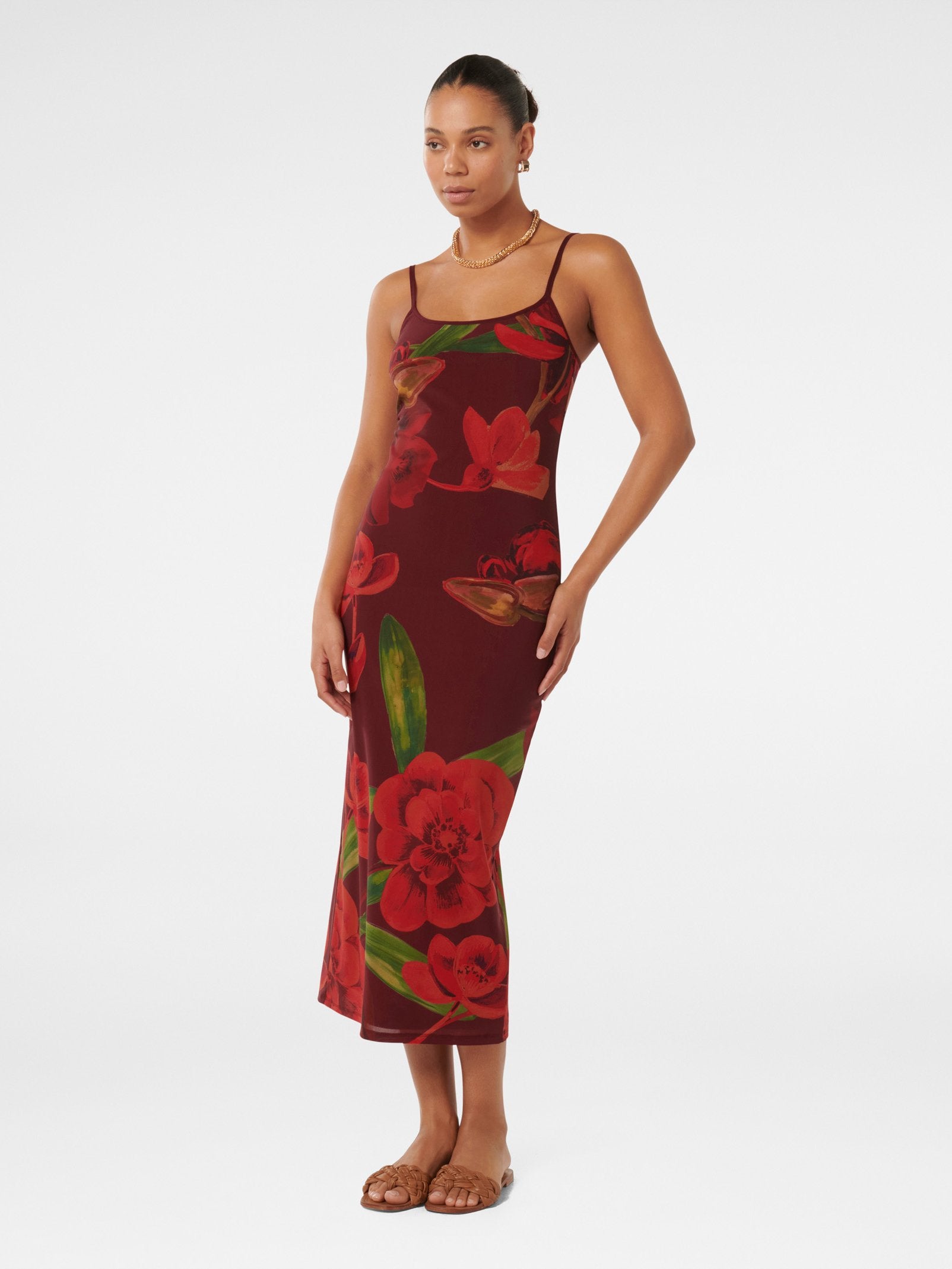  Halle Mesh Slip Dress