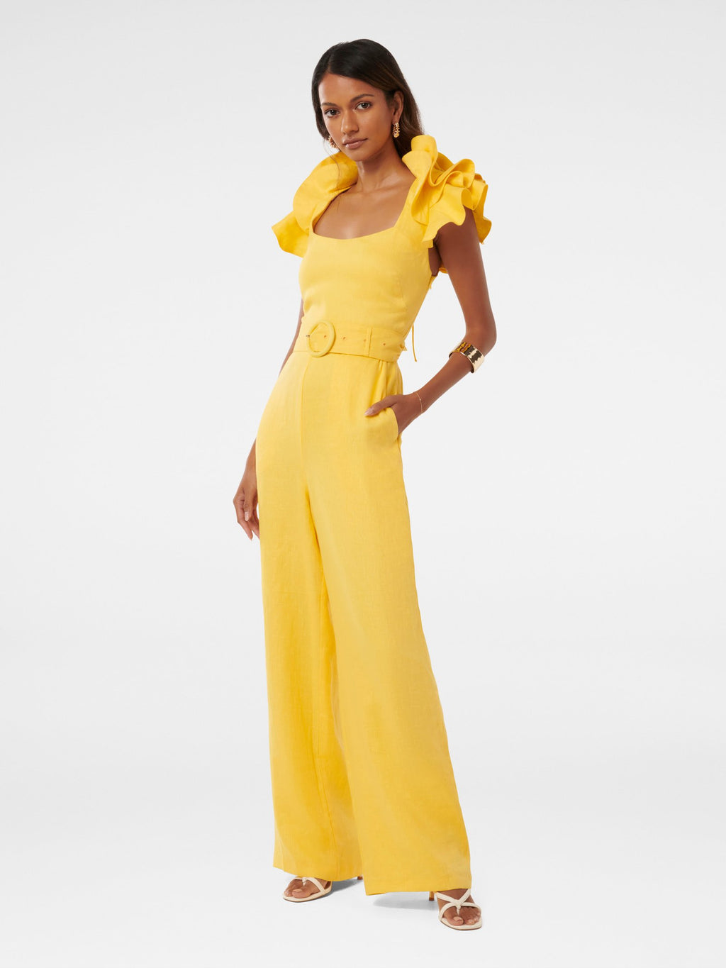  Macey Petite Ruffle Sleeve Jumpsuit