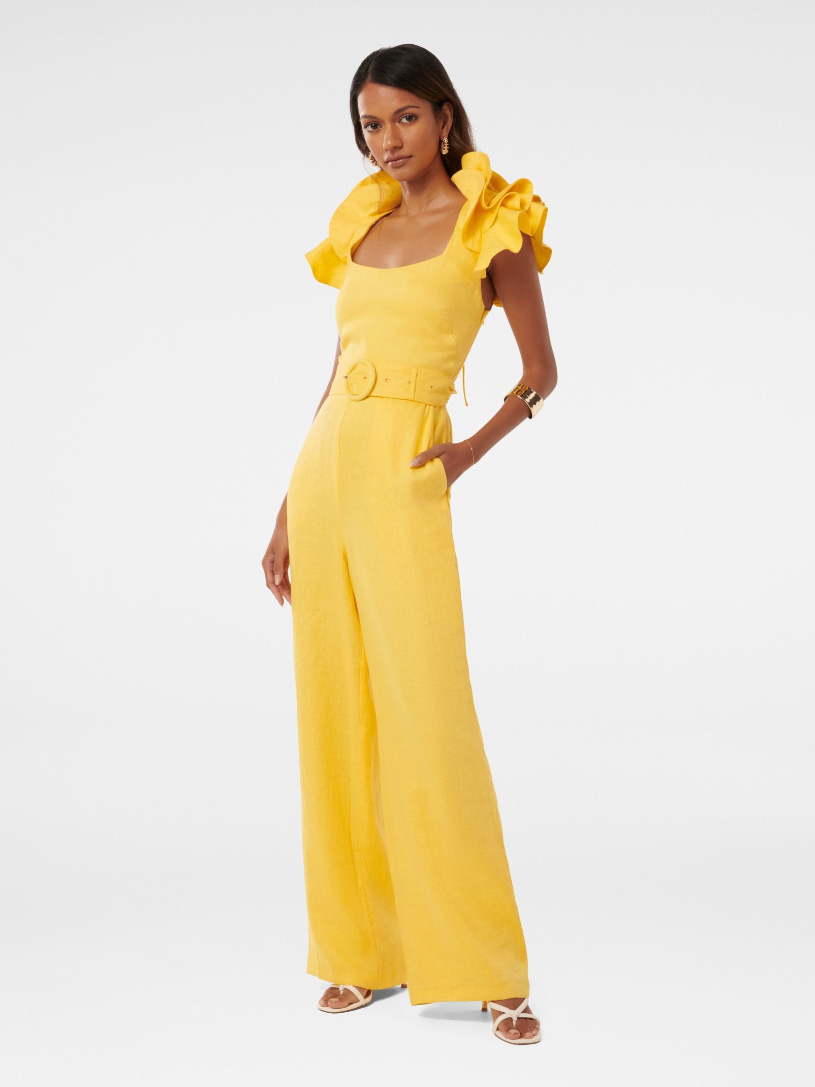  Macey Petite Ruffle Sleeve Jumpsuit