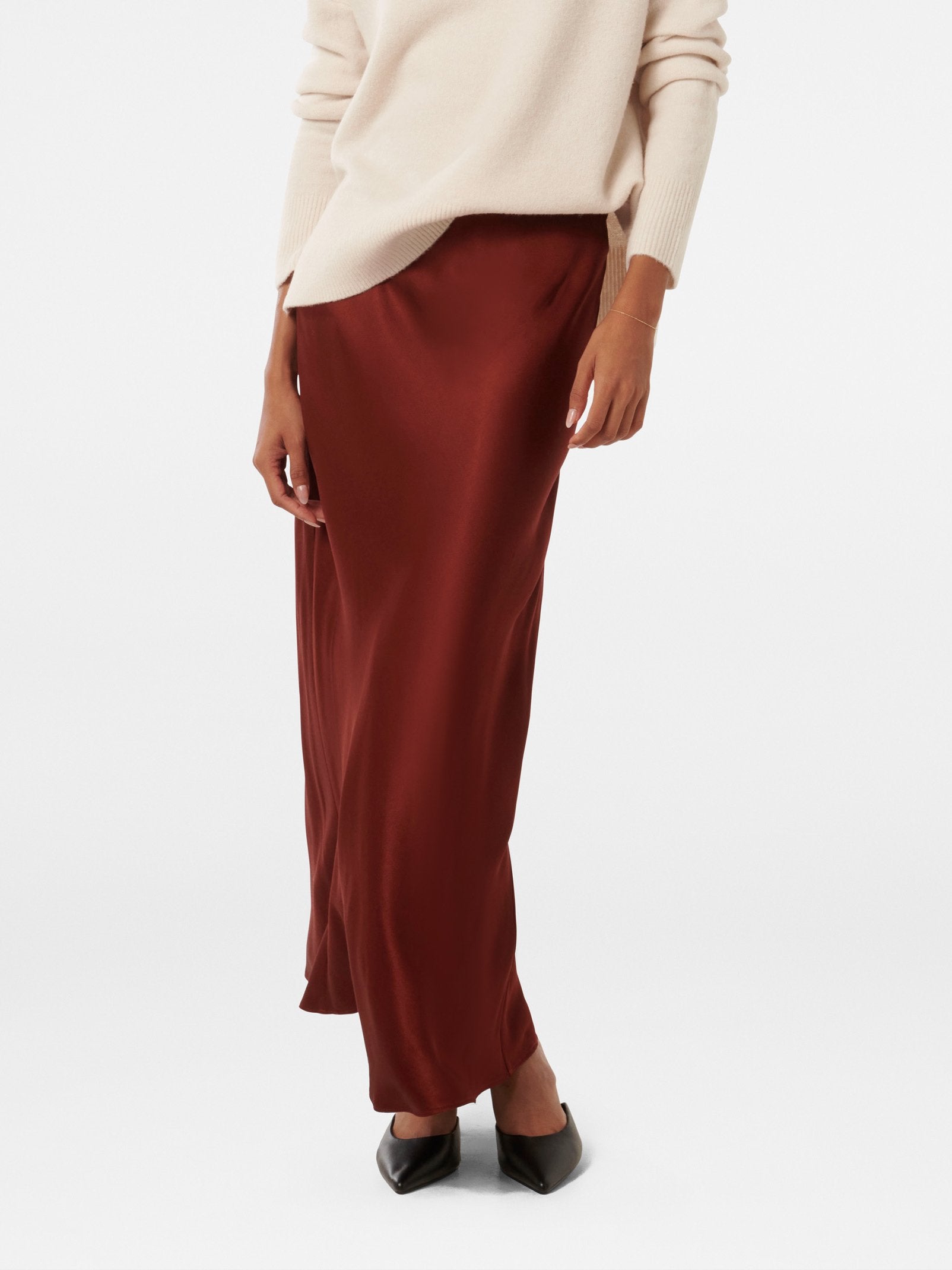Prue Petite Satin Bias Midaxi Skirt