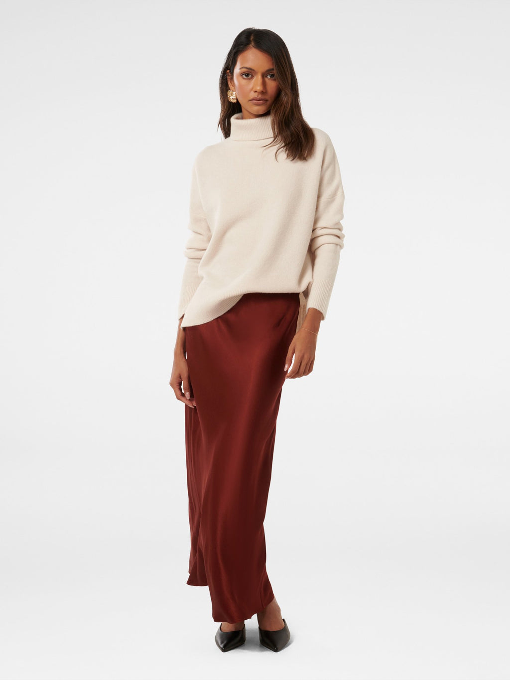  Prue Petite Satin Bias Midaxi Skirt