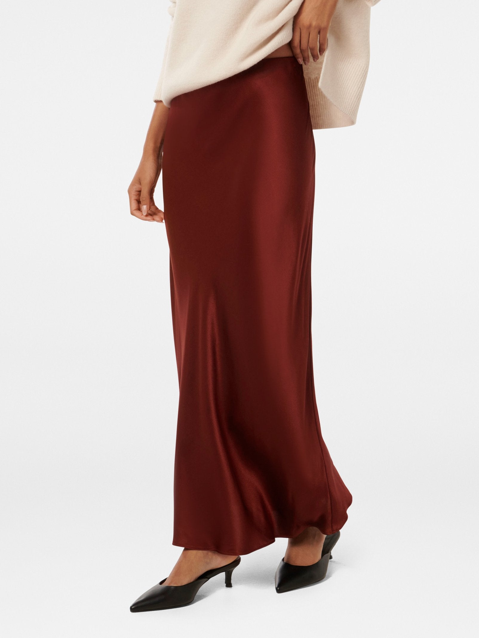  Prue Petite Satin Bias Midaxi Skirt