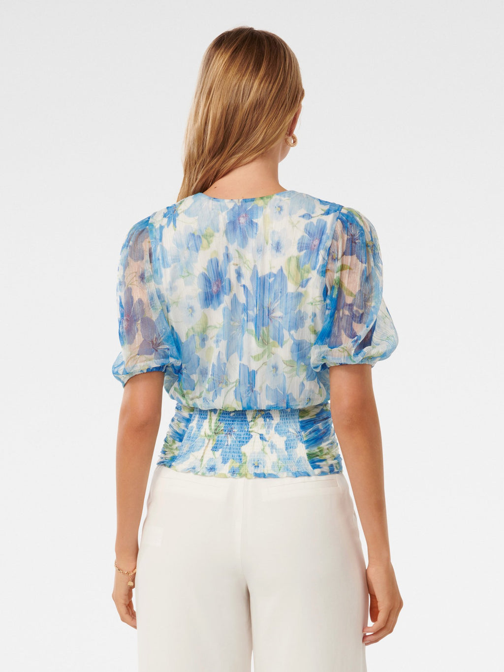  Wendall Wrap Front Plisse Top