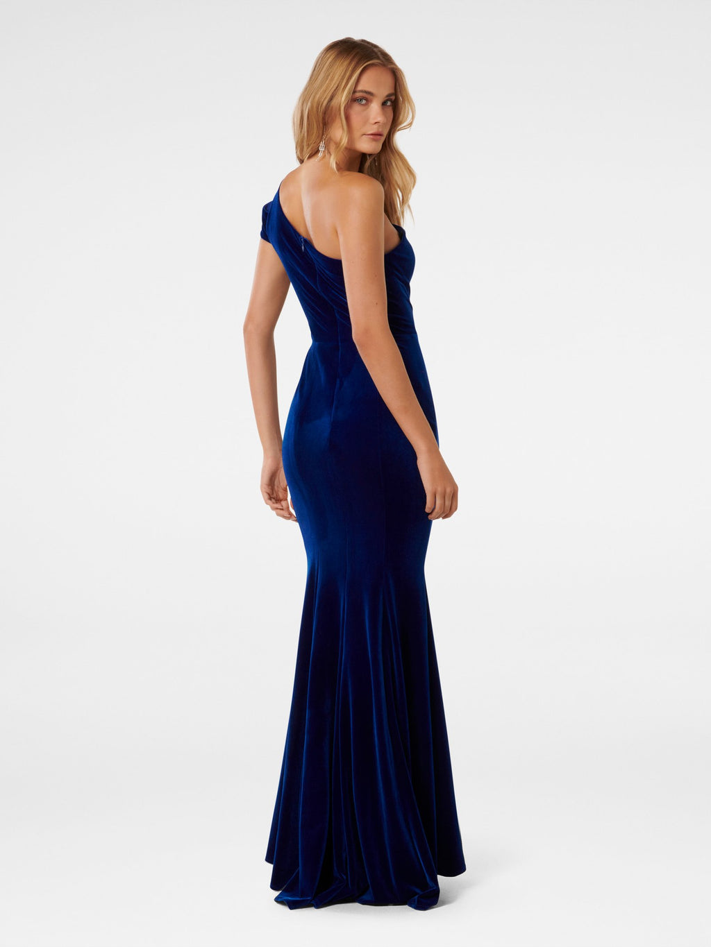  Elena Velvet One Shoulder Gown