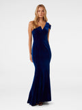 Elena Velvet One Shoulder Gown