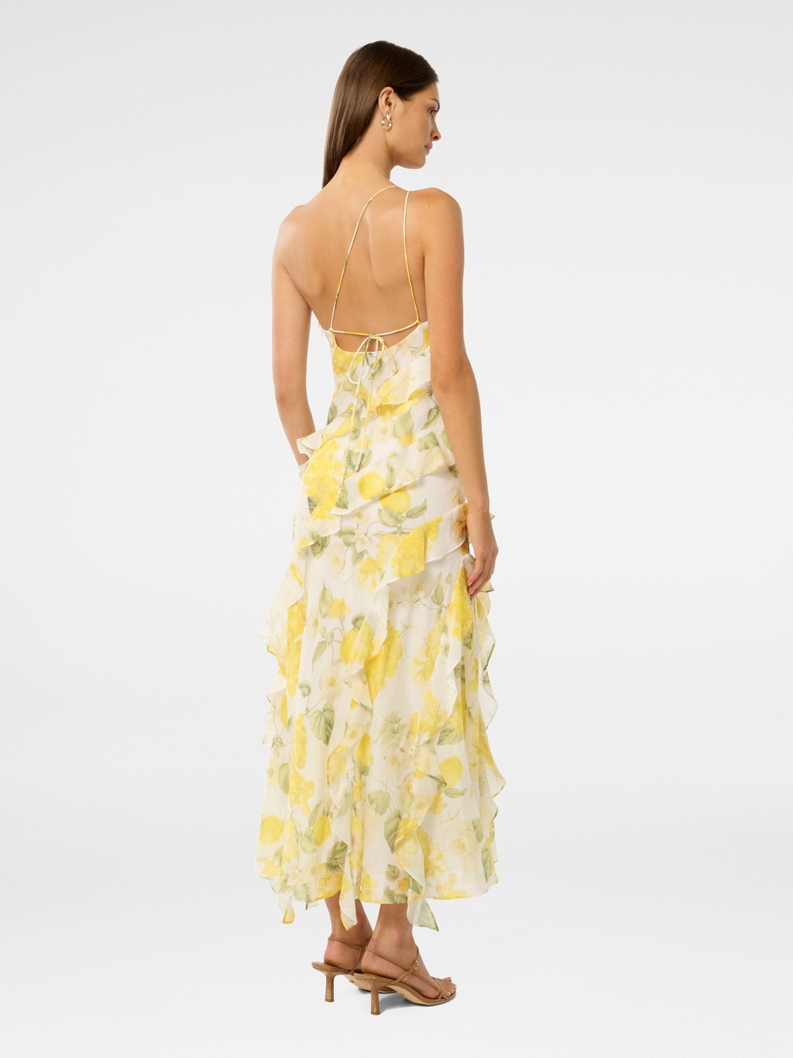  Belle One Shoulder Ruffle Gown