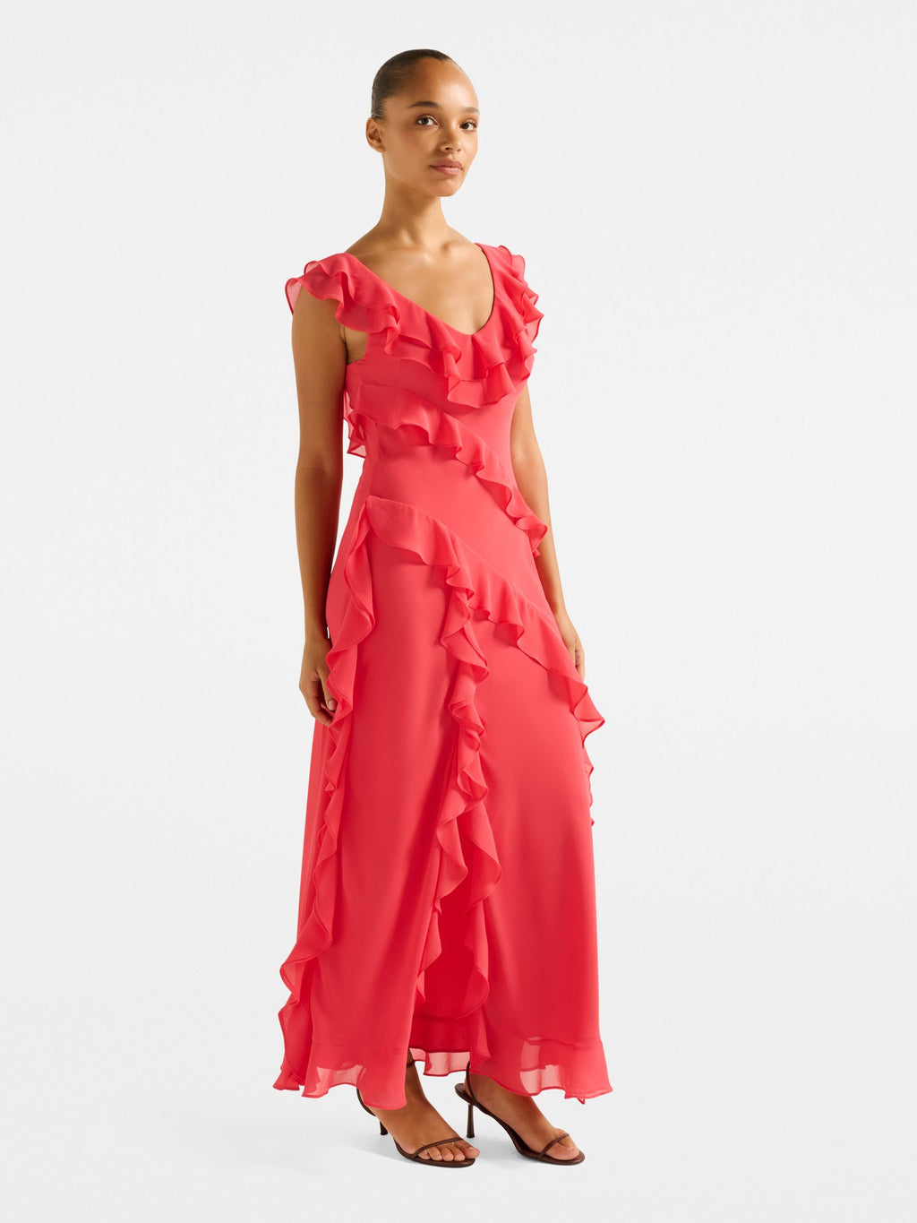  Olive Ruffle Dress