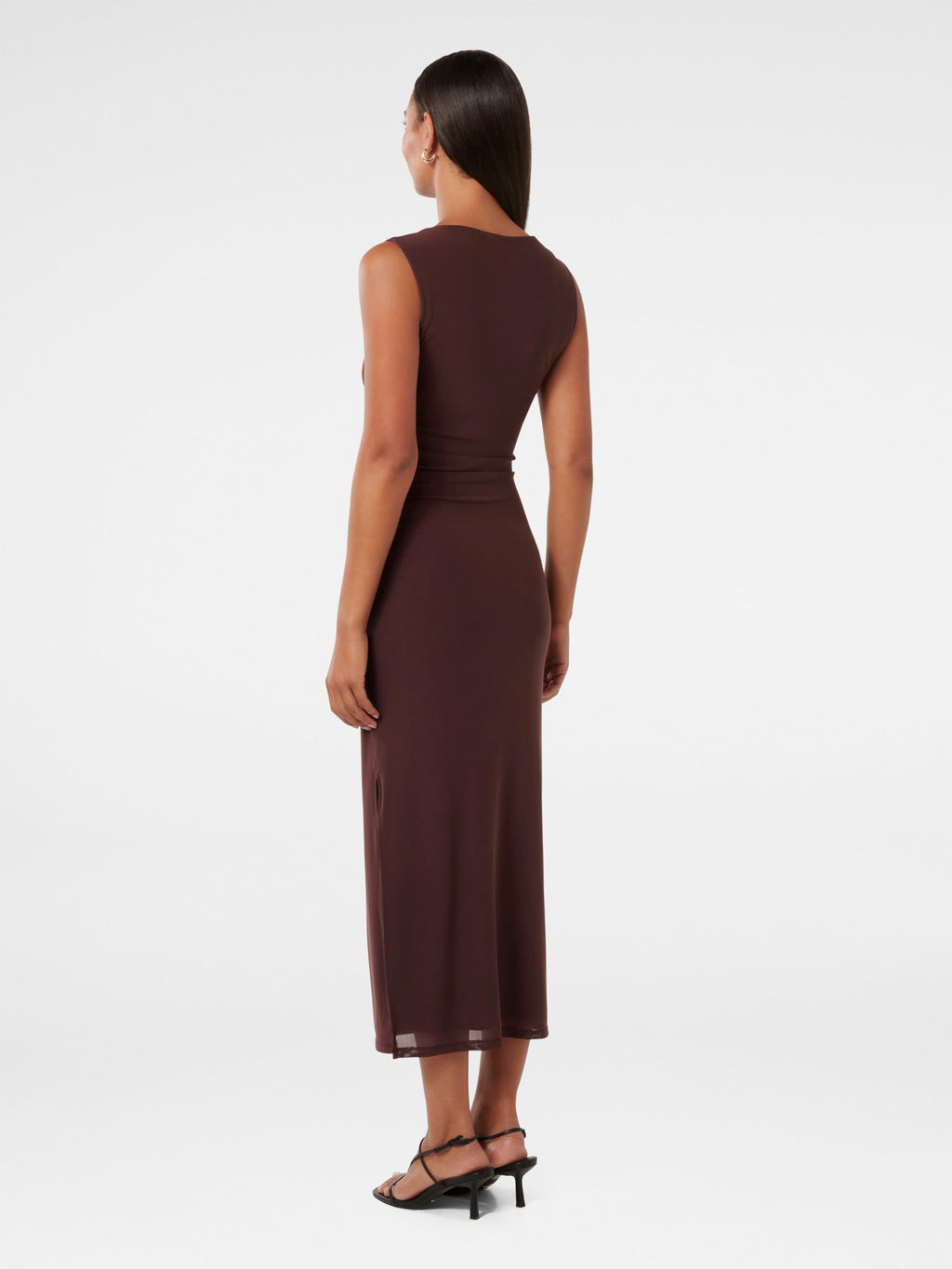  Ally Sleeveless Mesh Midi Dress