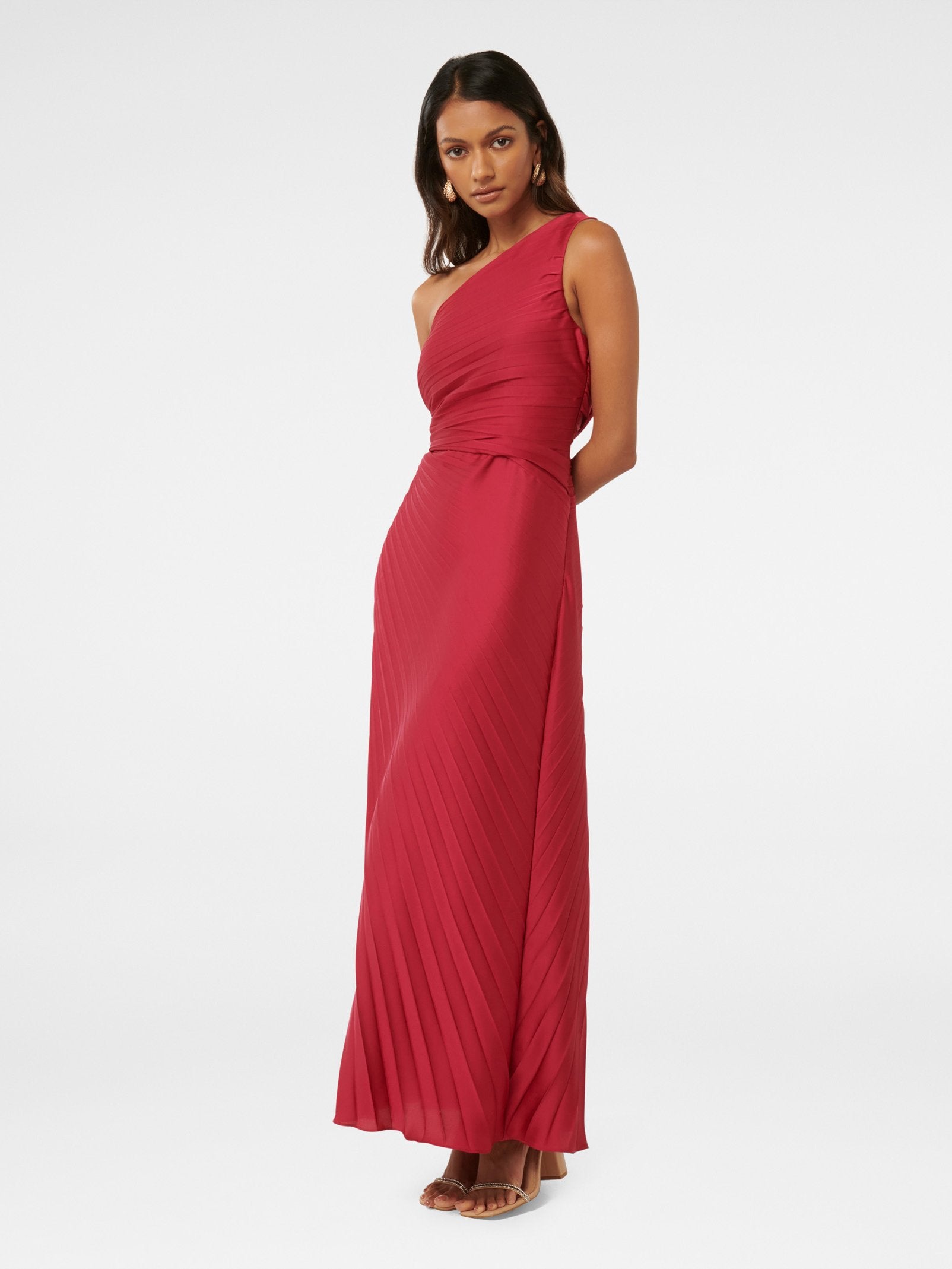  Paula Petite One Shoulder Maxi Dress