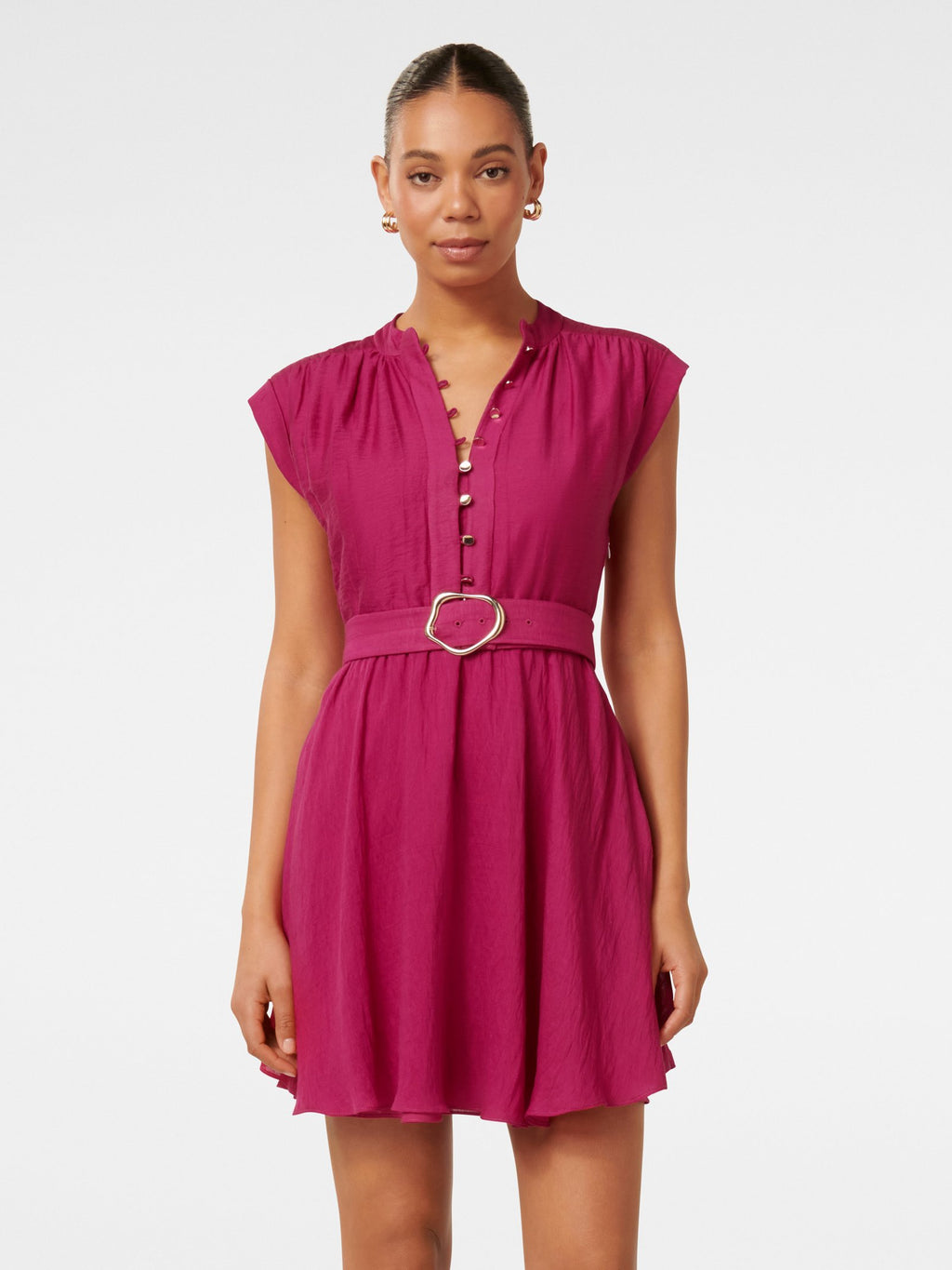 Lucille Textured Belted Mini Dress