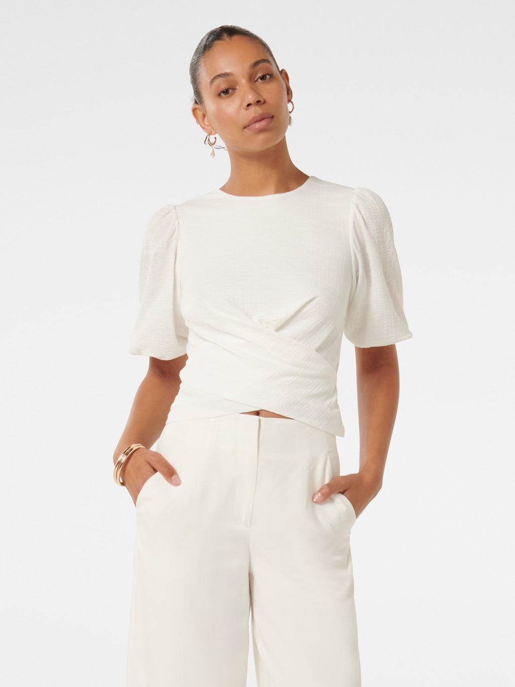 Willa Wrap Textured Top