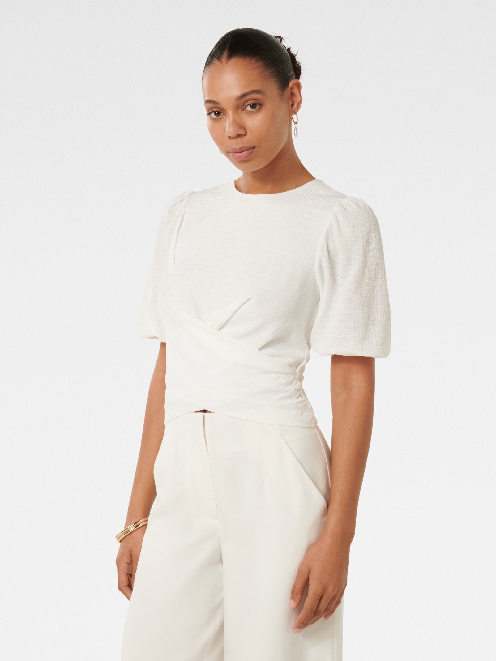 Willa Wrap Textured Top