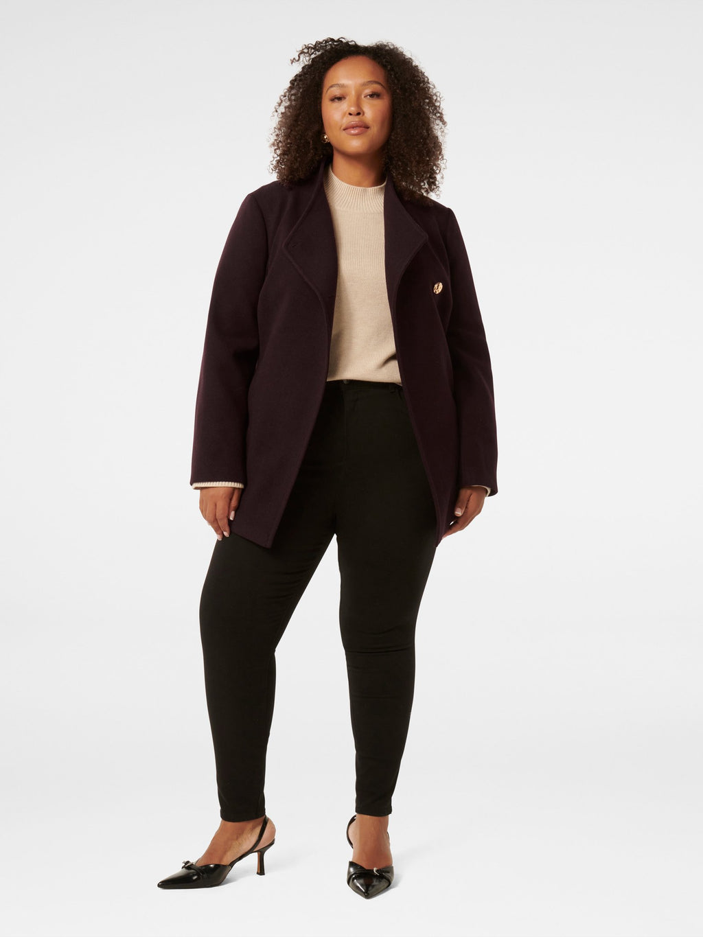  Monica Curve Wrap Coat
