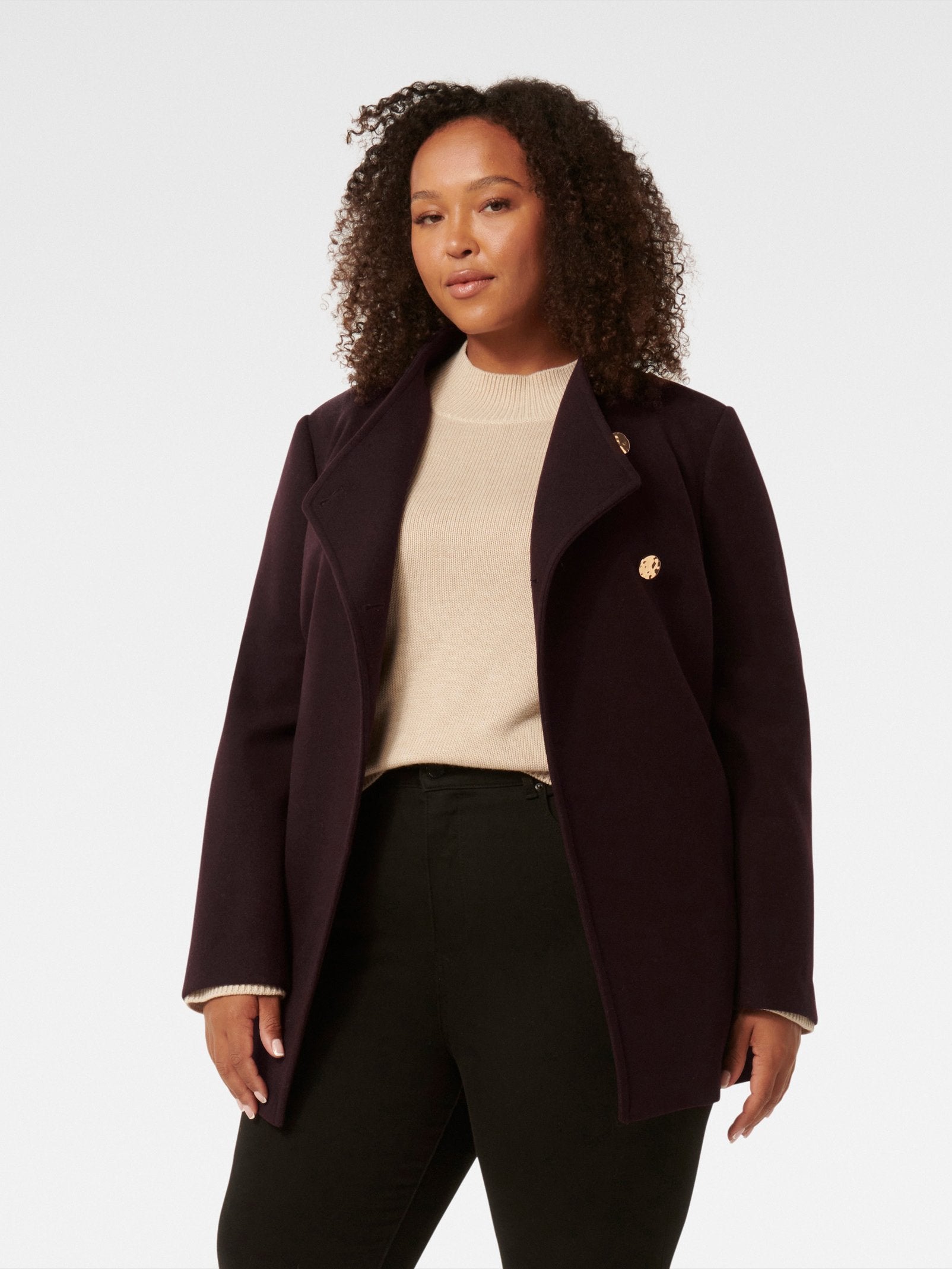  Monica Curve Wrap Coat