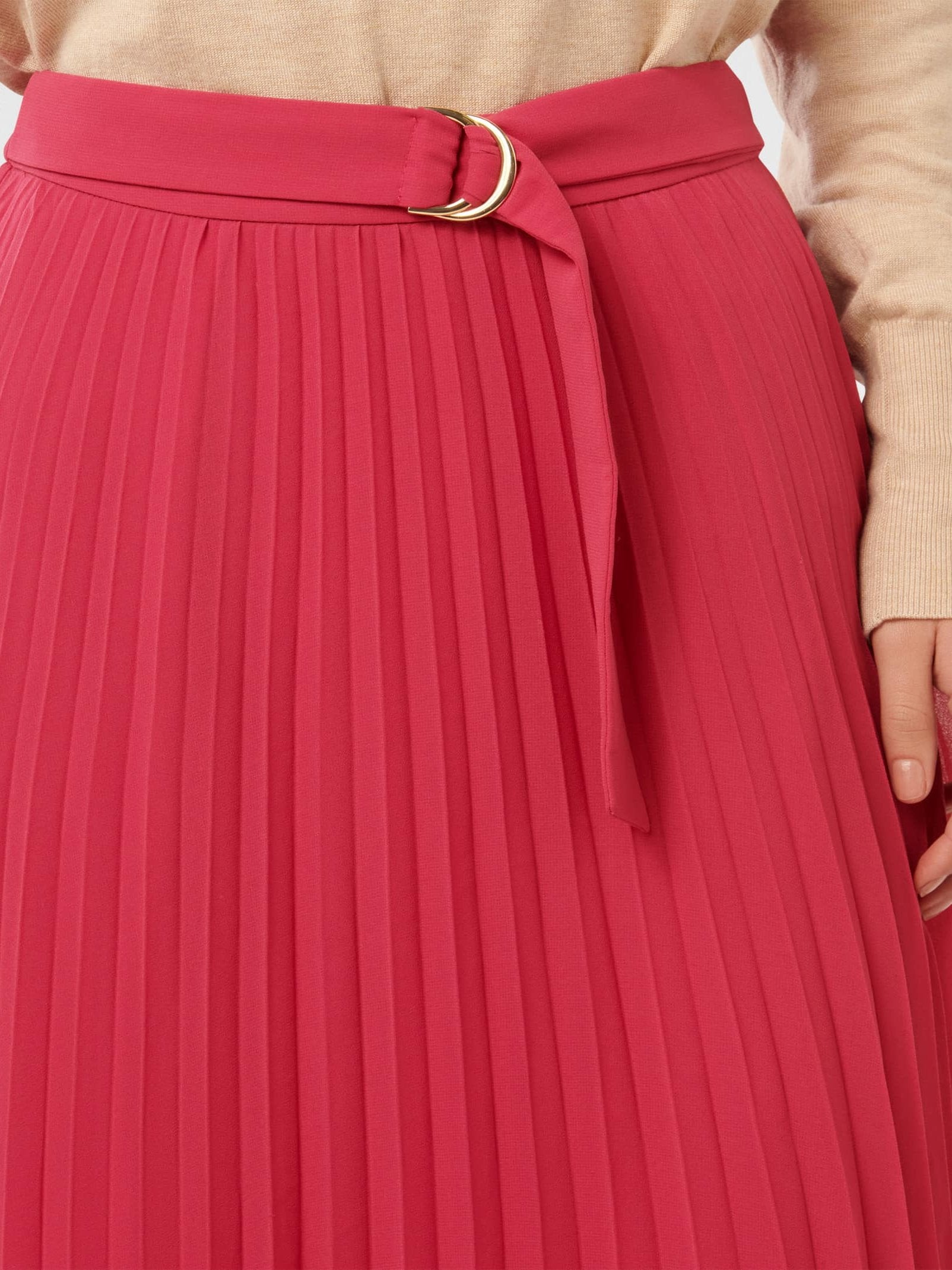 Esme Belted Pleated Skirt