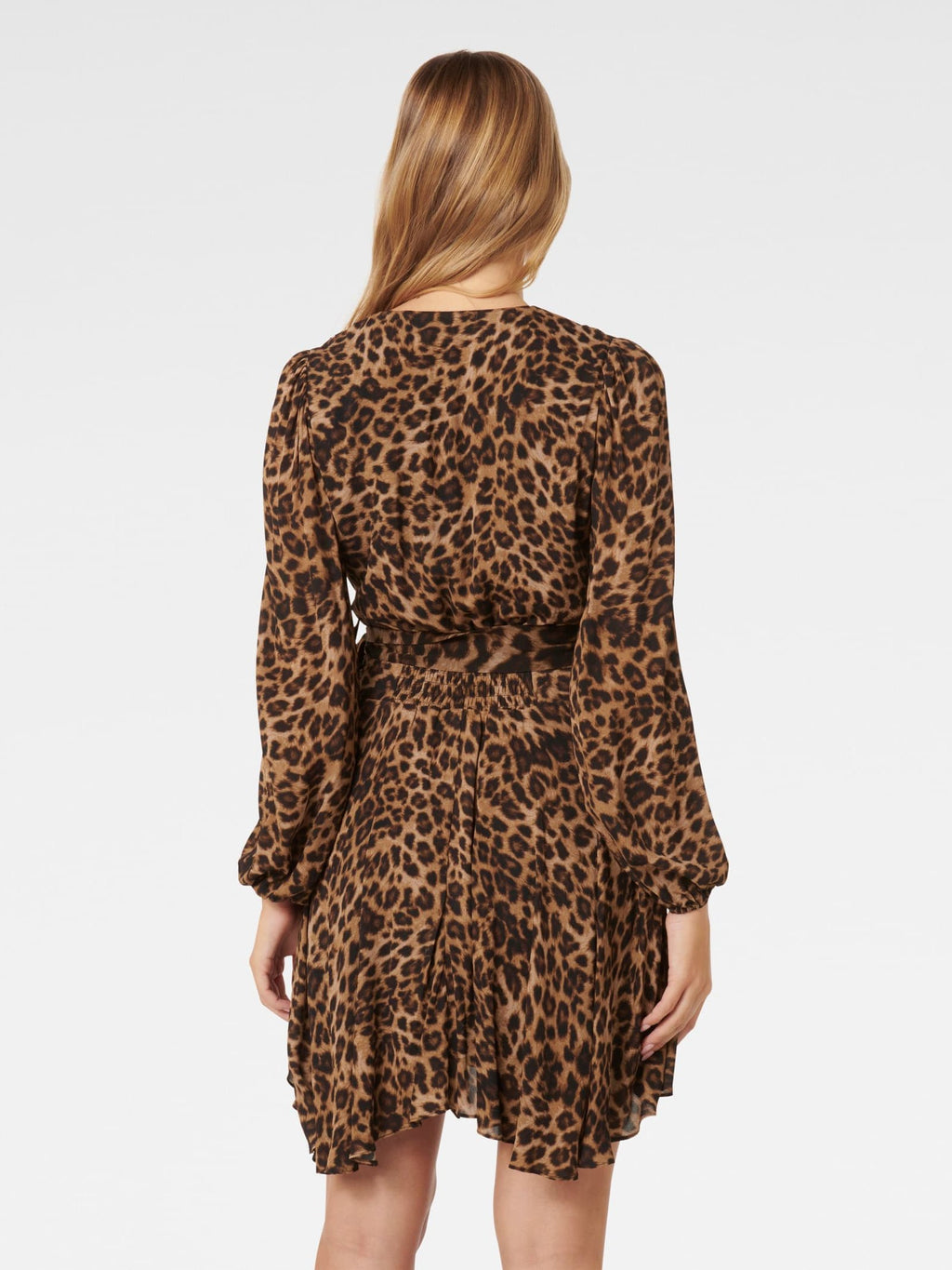  Amila Belted Godet Mini Dress