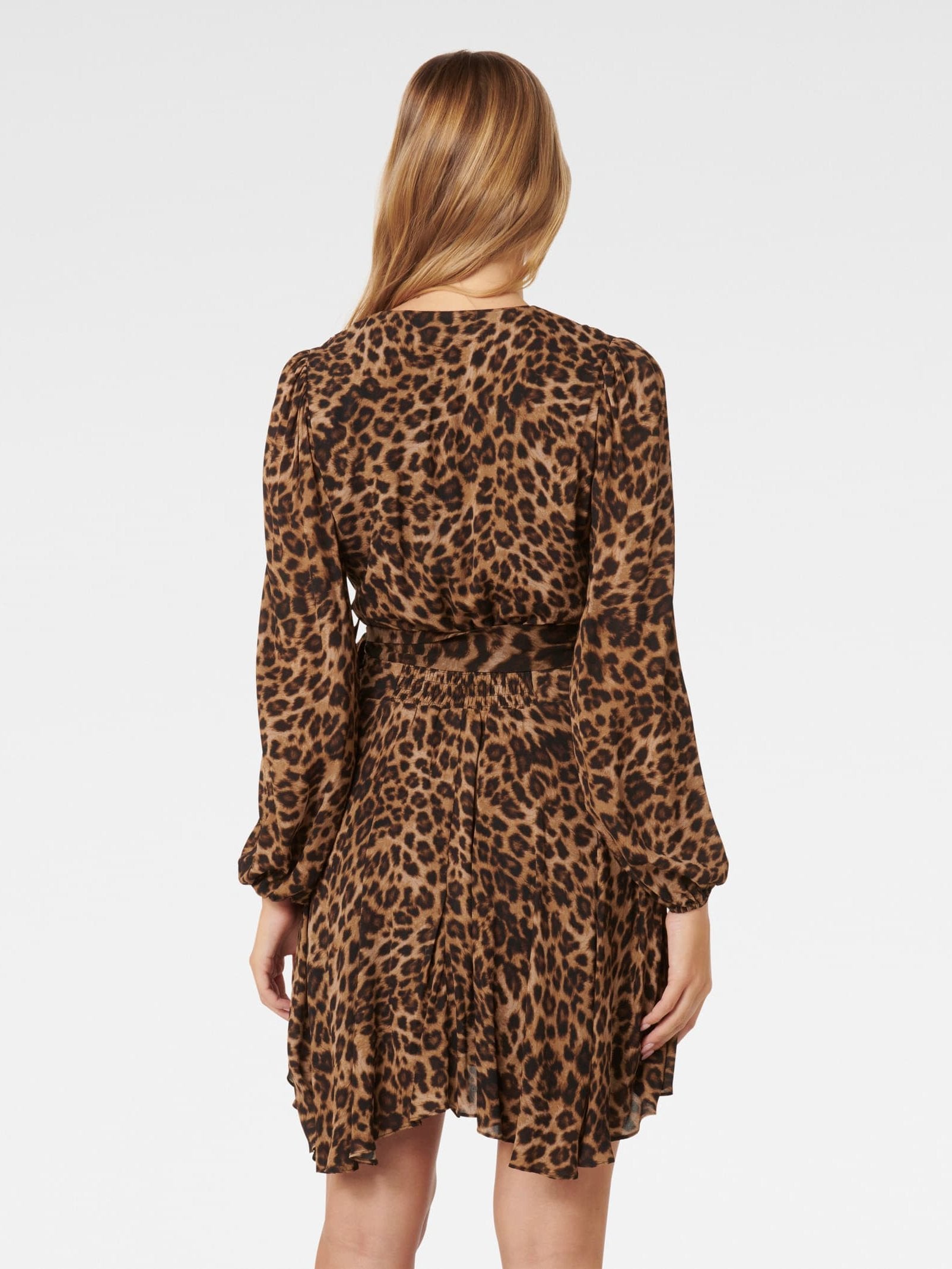  Amila Belted Godet Mini Dress