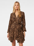 Amila Belted Godet Mini Dress