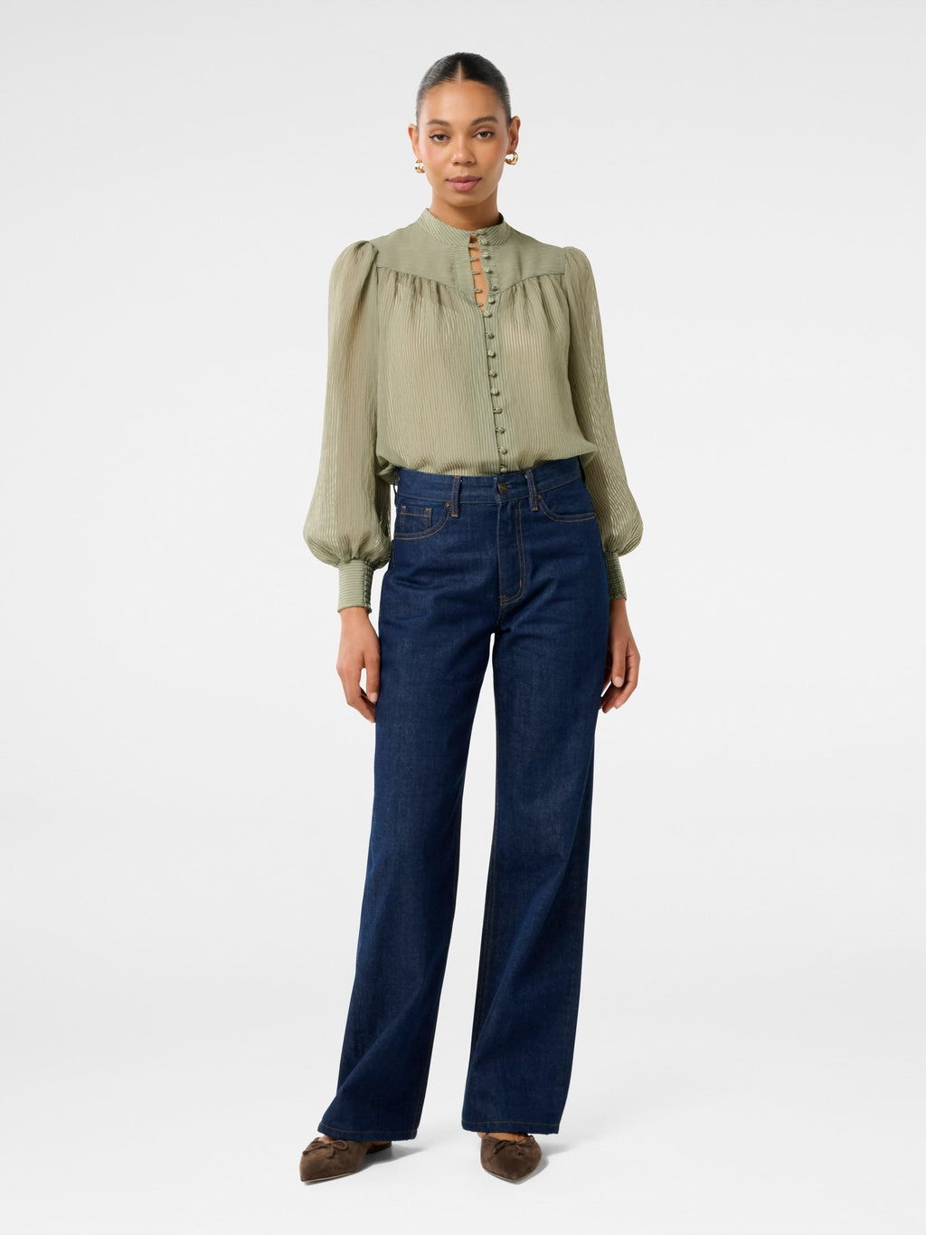  Leo Soft Stripe Blouse