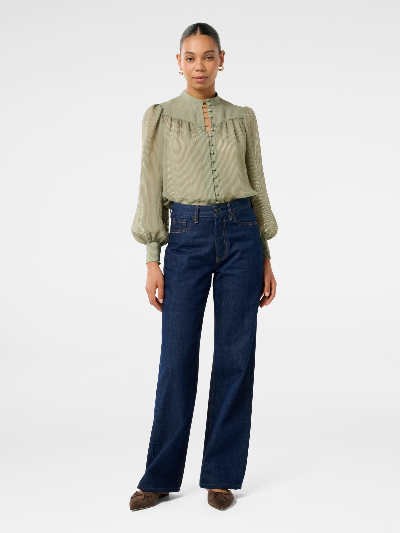  Leo Soft Stripe Blouse