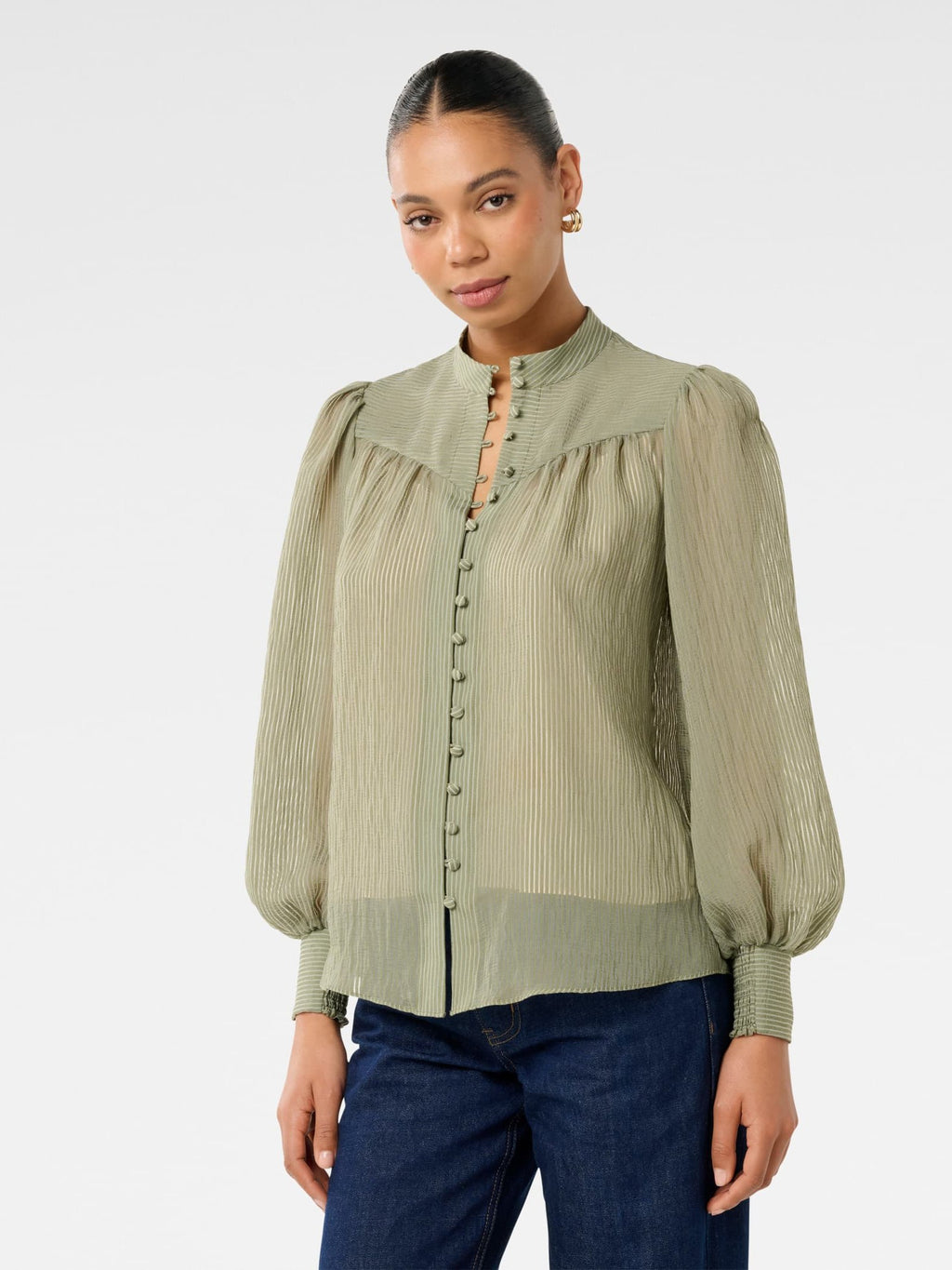  Leo Soft Stripe Blouse