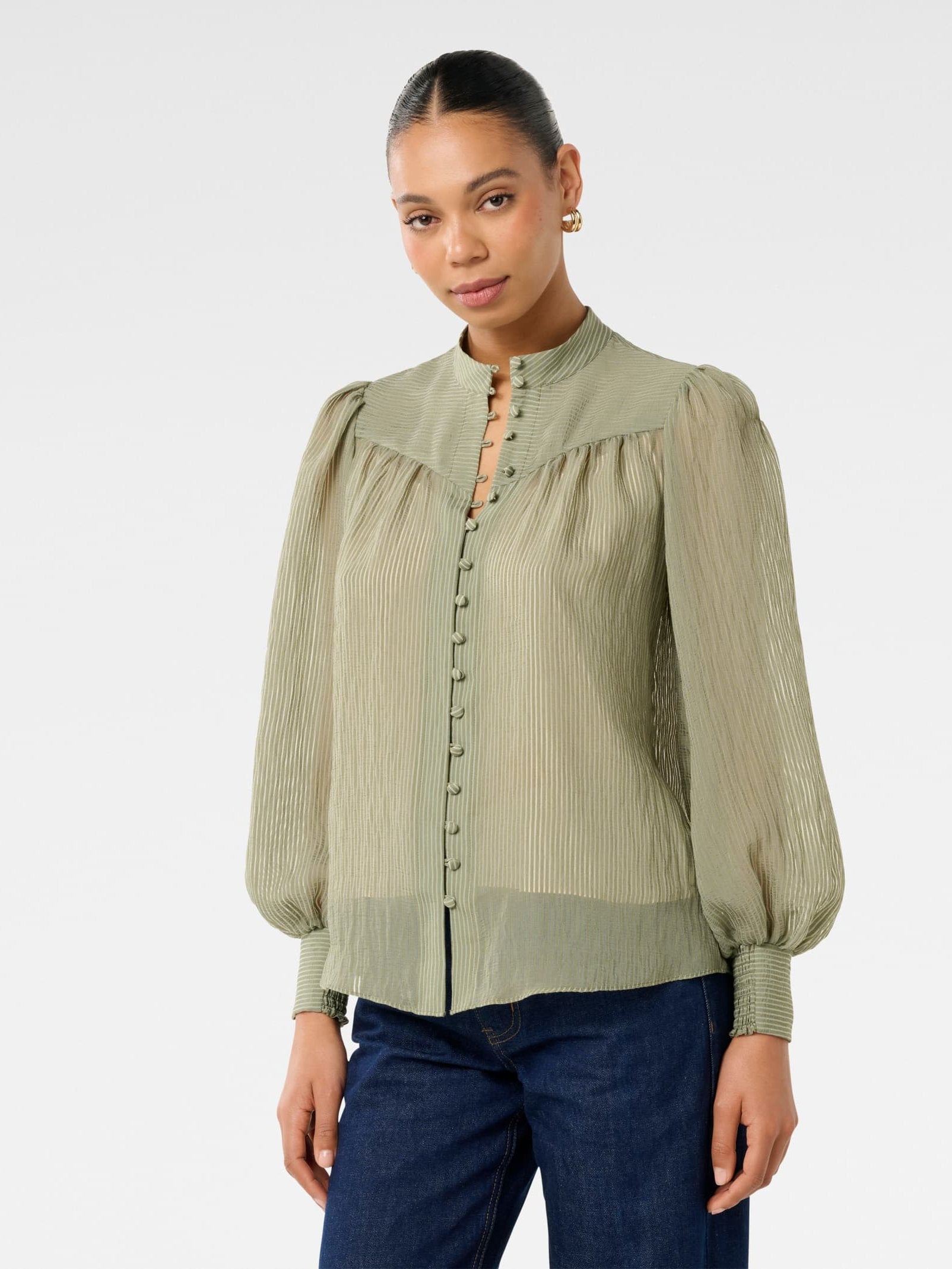  Leo Soft Stripe Blouse