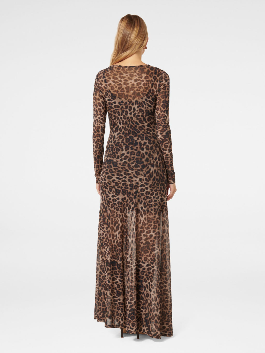  Libby Mesh Spliced Midi Dress