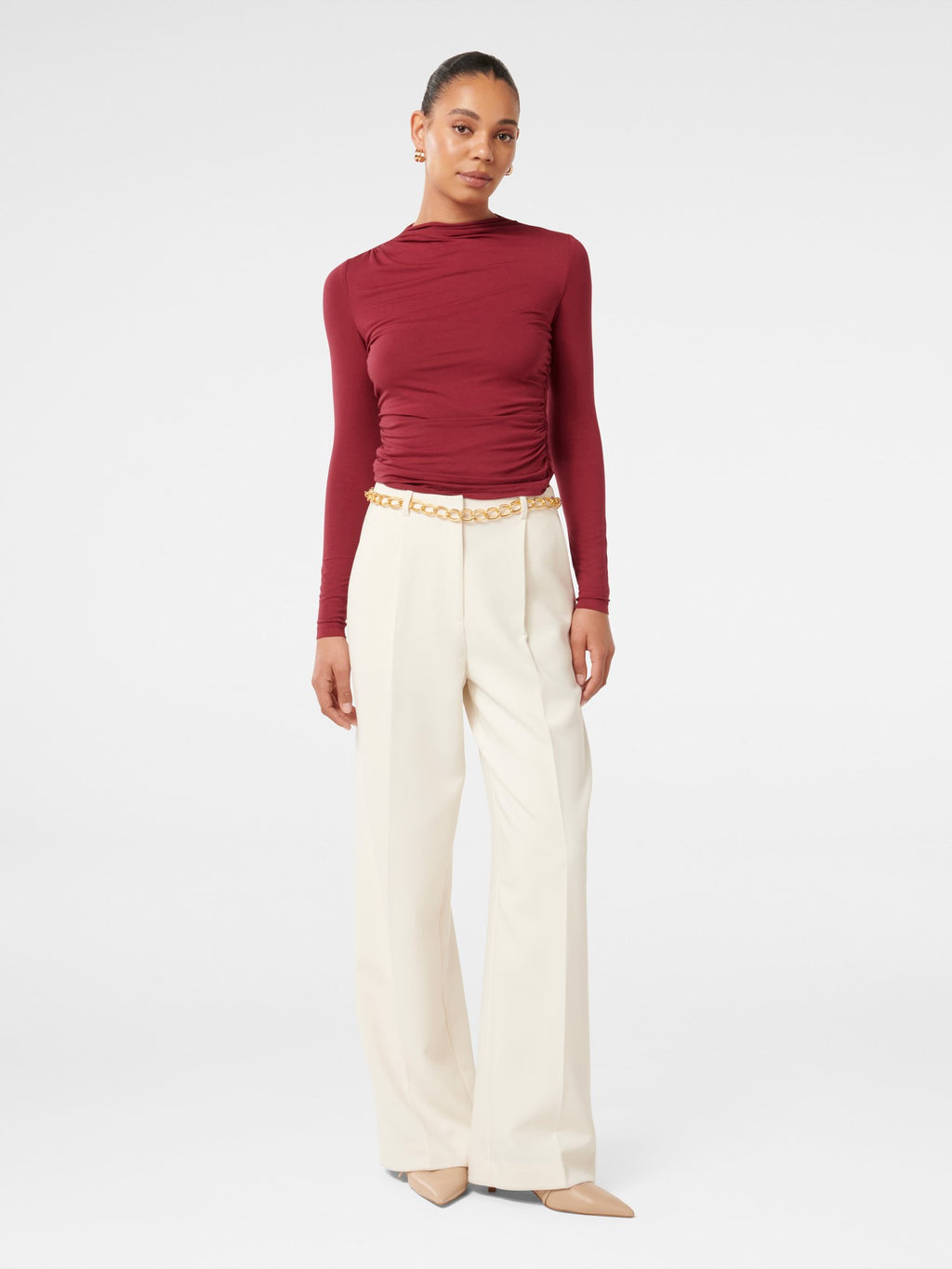  Zona Ruched Neck Top