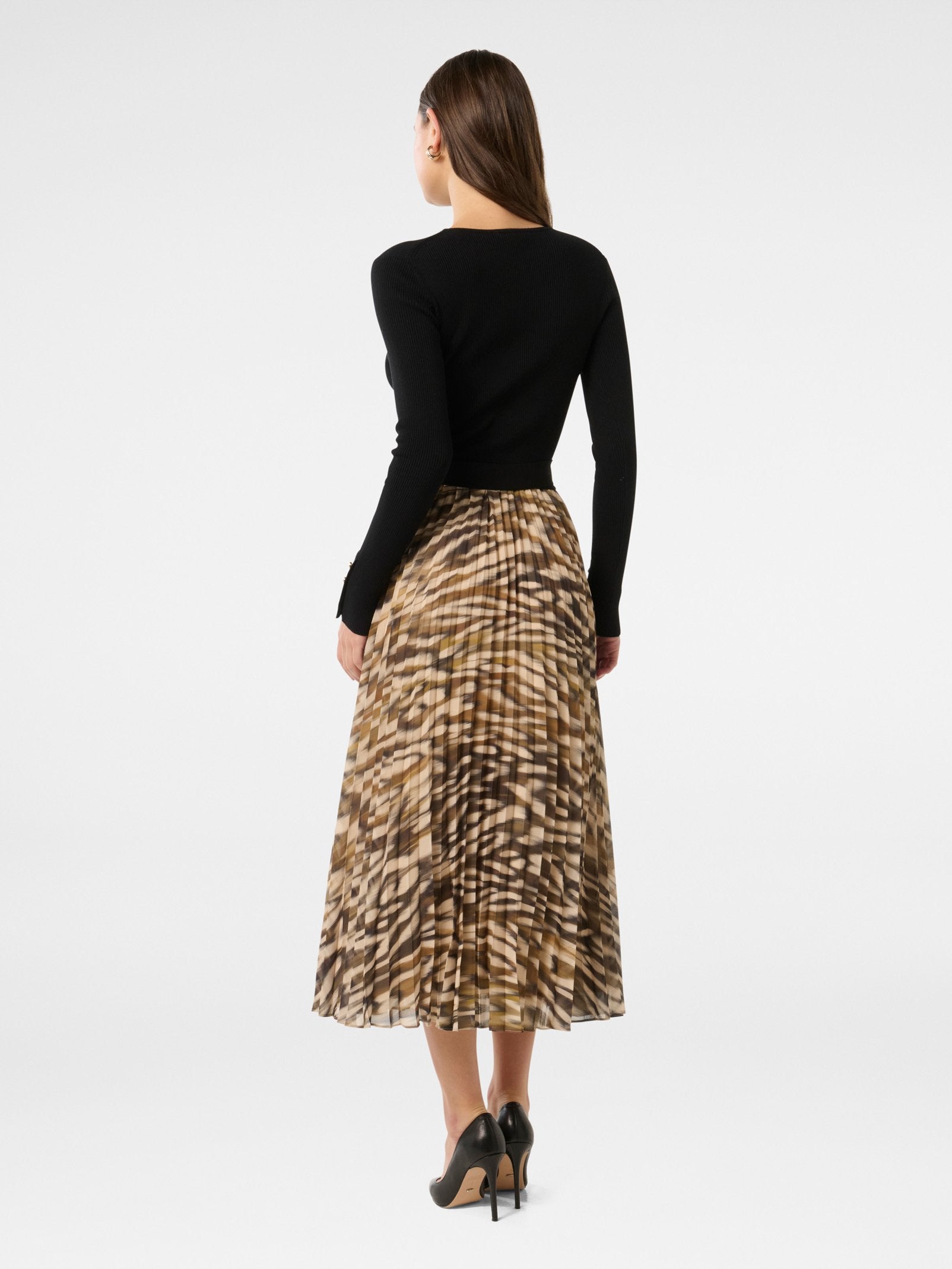  Bree Print Hem Knitted Dress