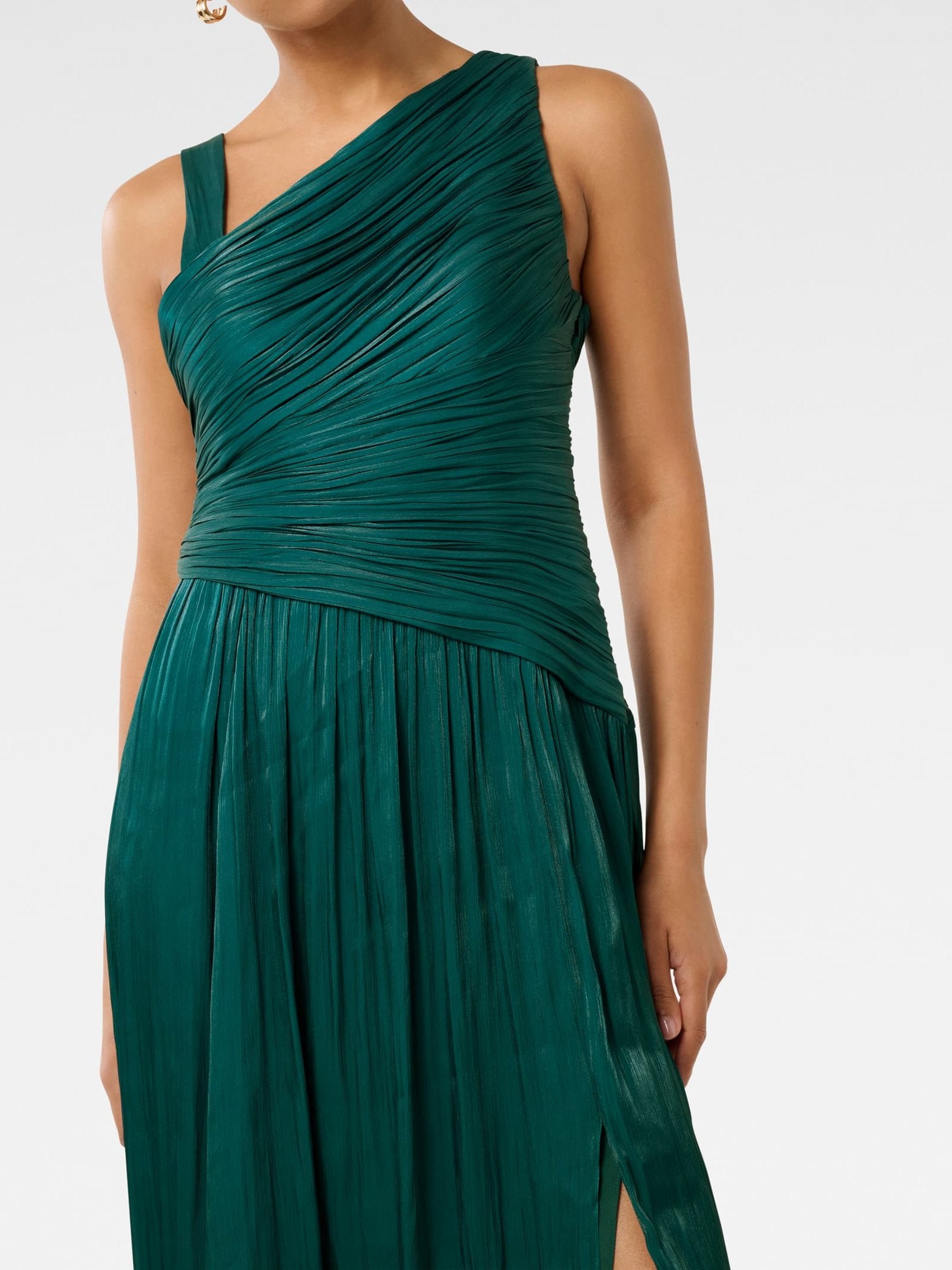  Nya Metallic Asym Maxi Dress