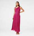 Nya Metallic Asym Maxi Dress