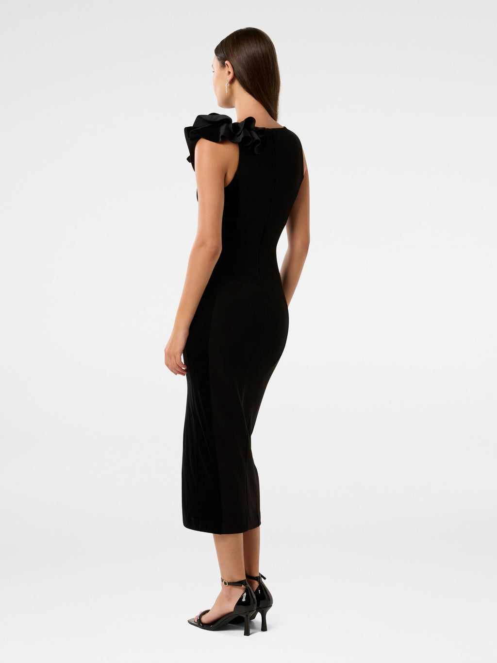  Amity Spliced Rosette Midi Dress