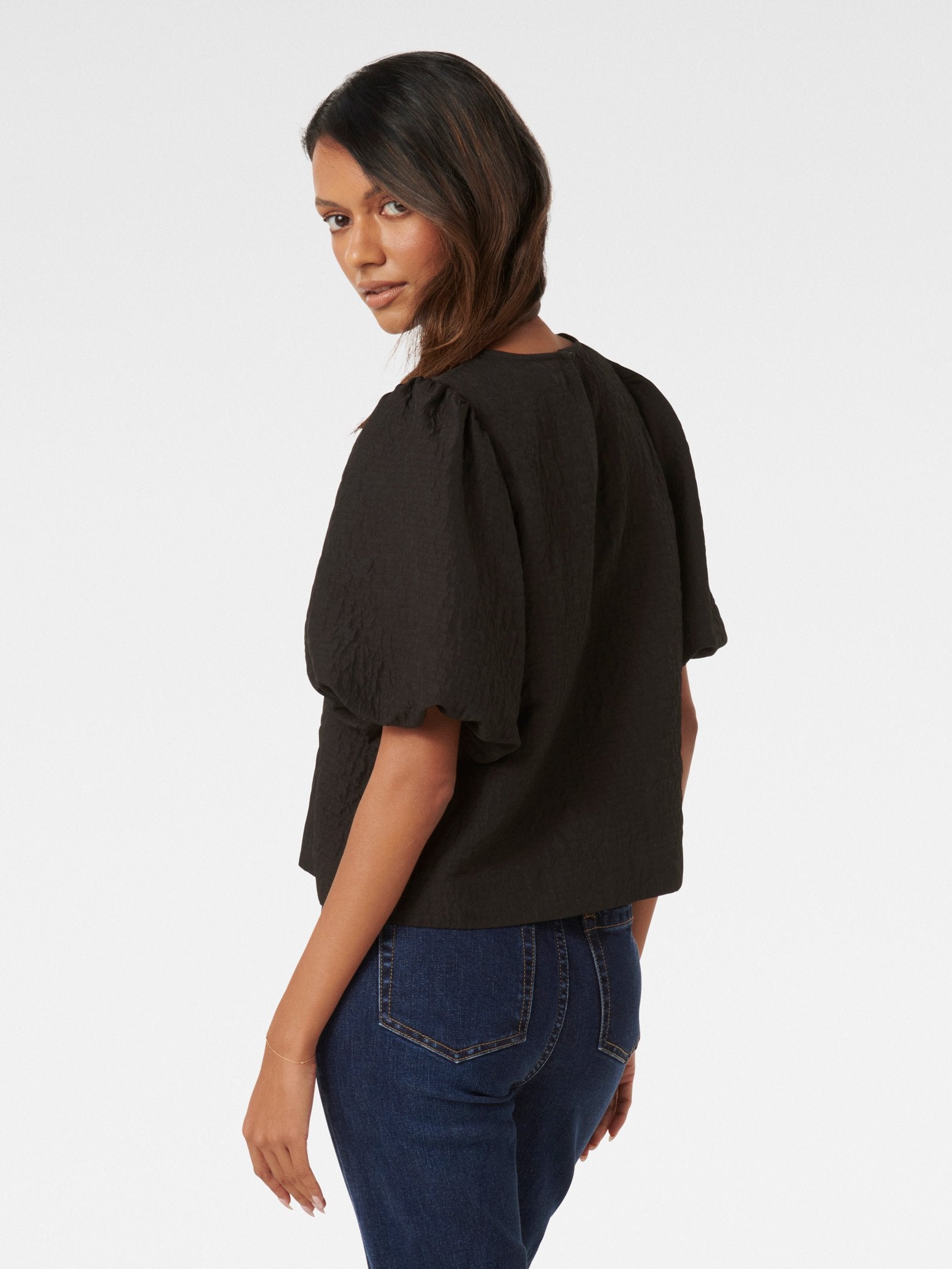  Nara Petite Bubble Sleeve Top
