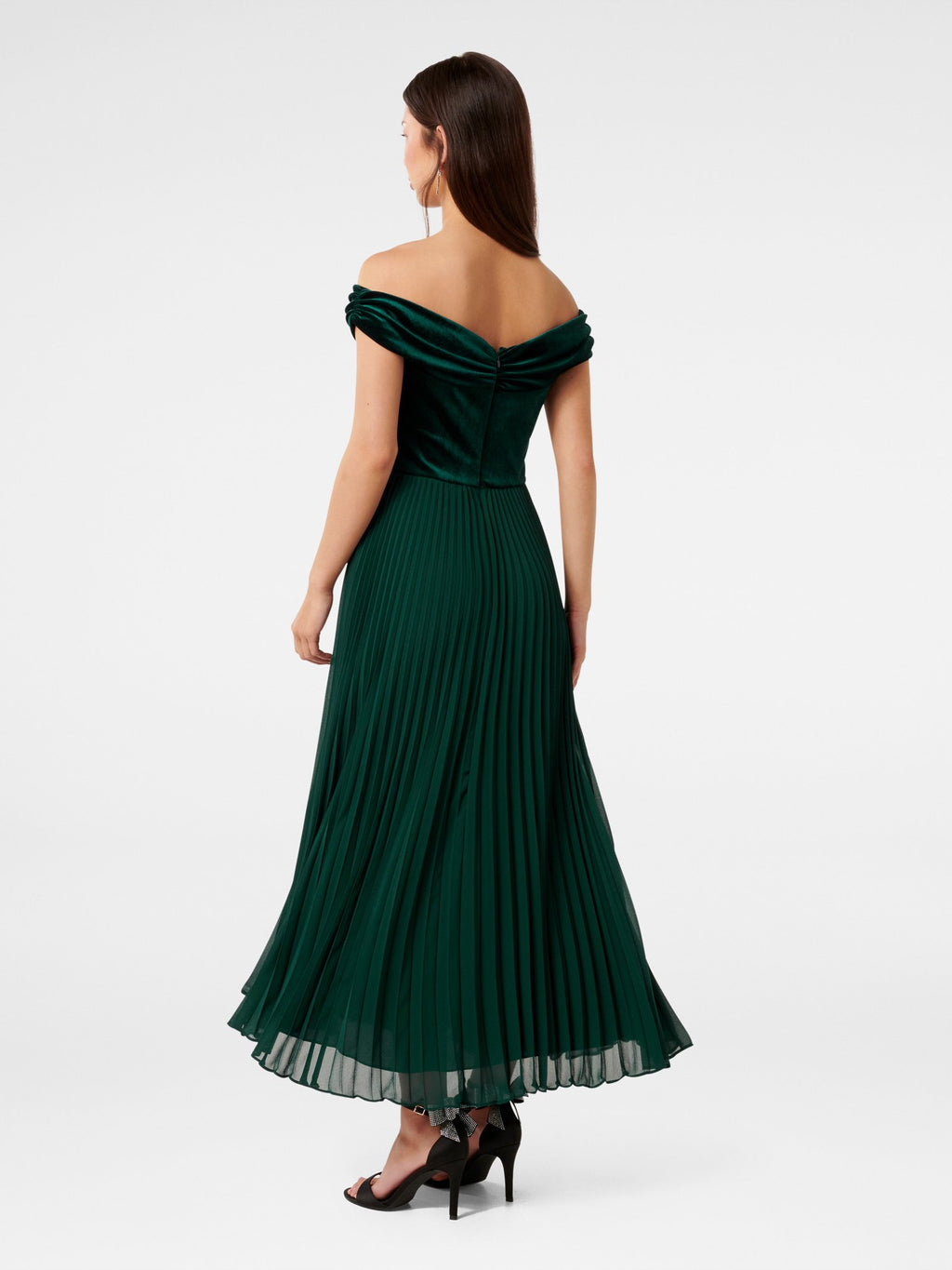  Rebecca Off Shoulder Velvet Gown