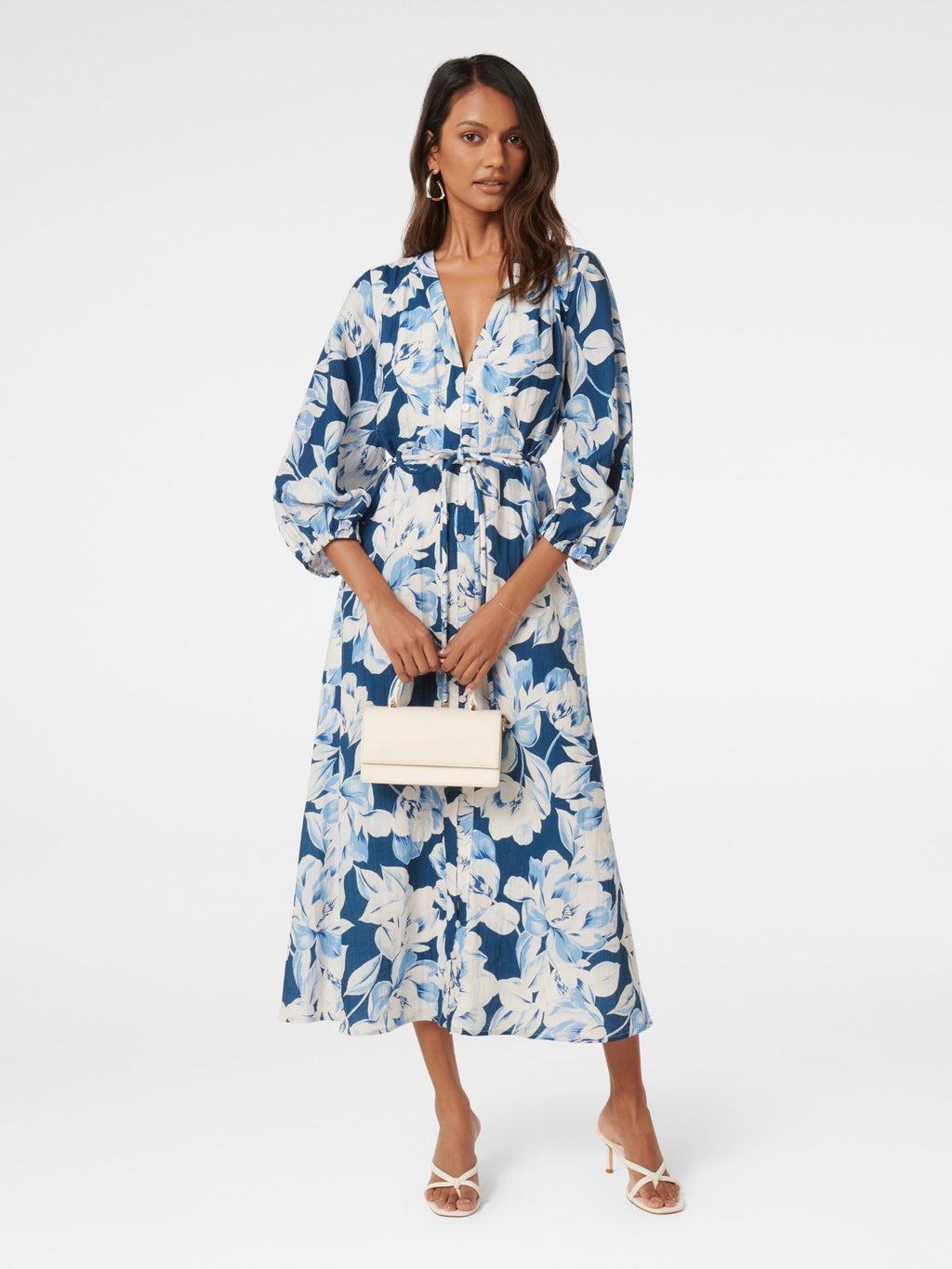  Brynn Petite Waist Tie Midi Dress