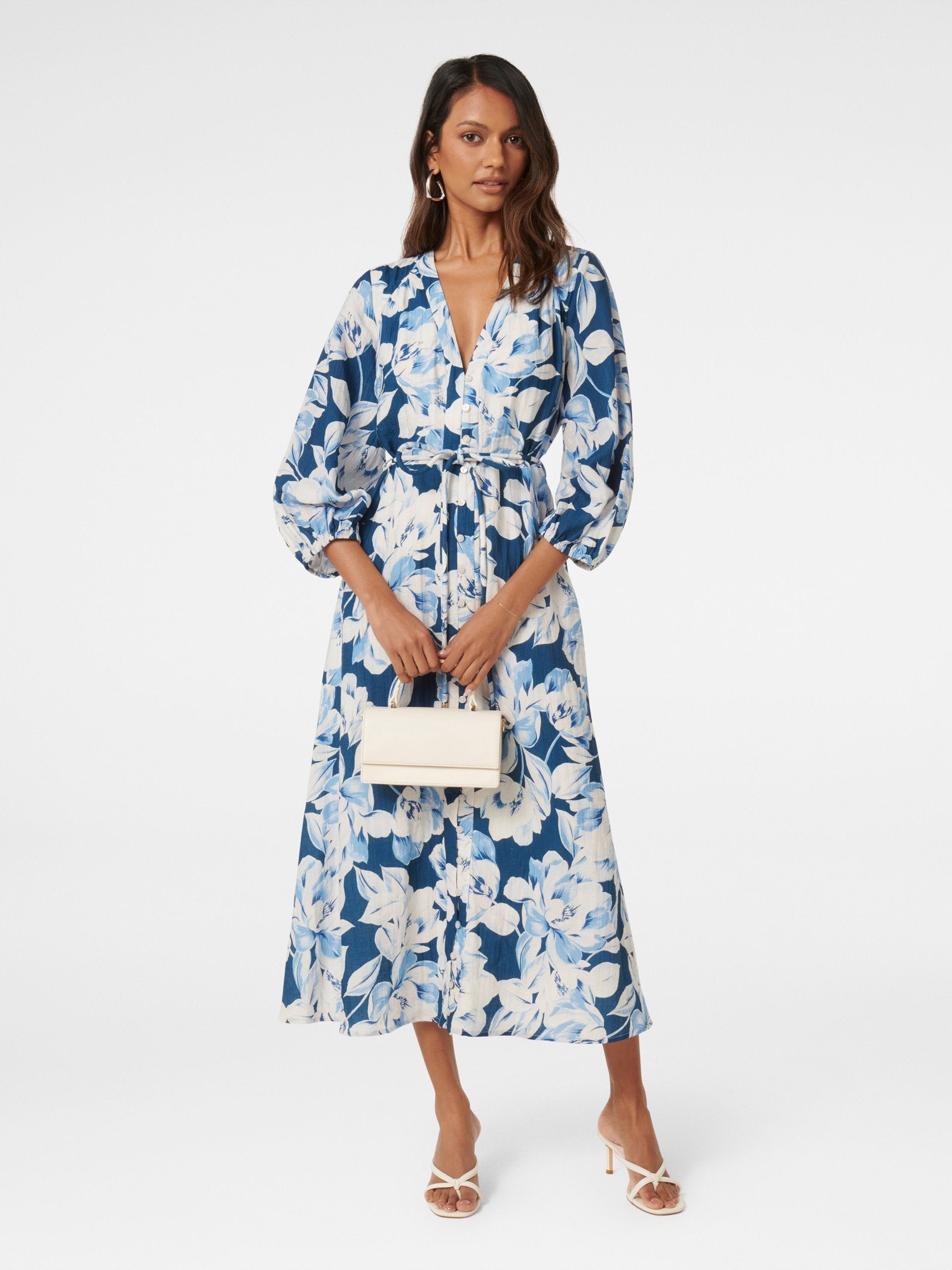  Brynn Petite Waist Tie Midi Dress