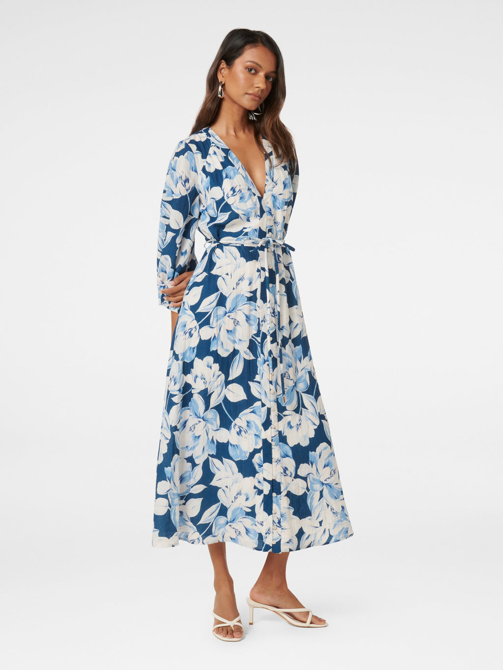  Brynn Petite Waist Tie Midi Dress