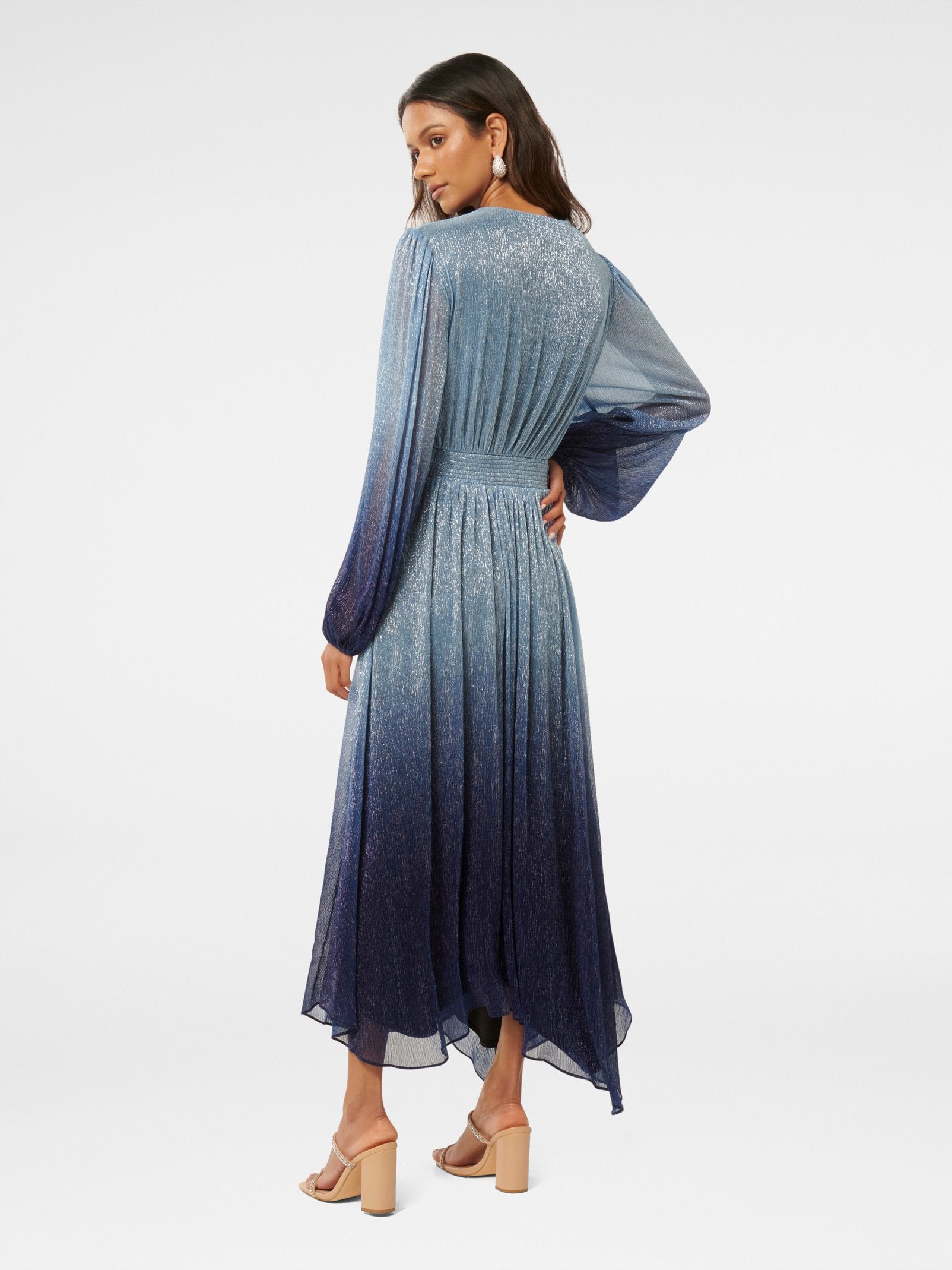  Gisele Petite Ombre Plisse Maxi Dress